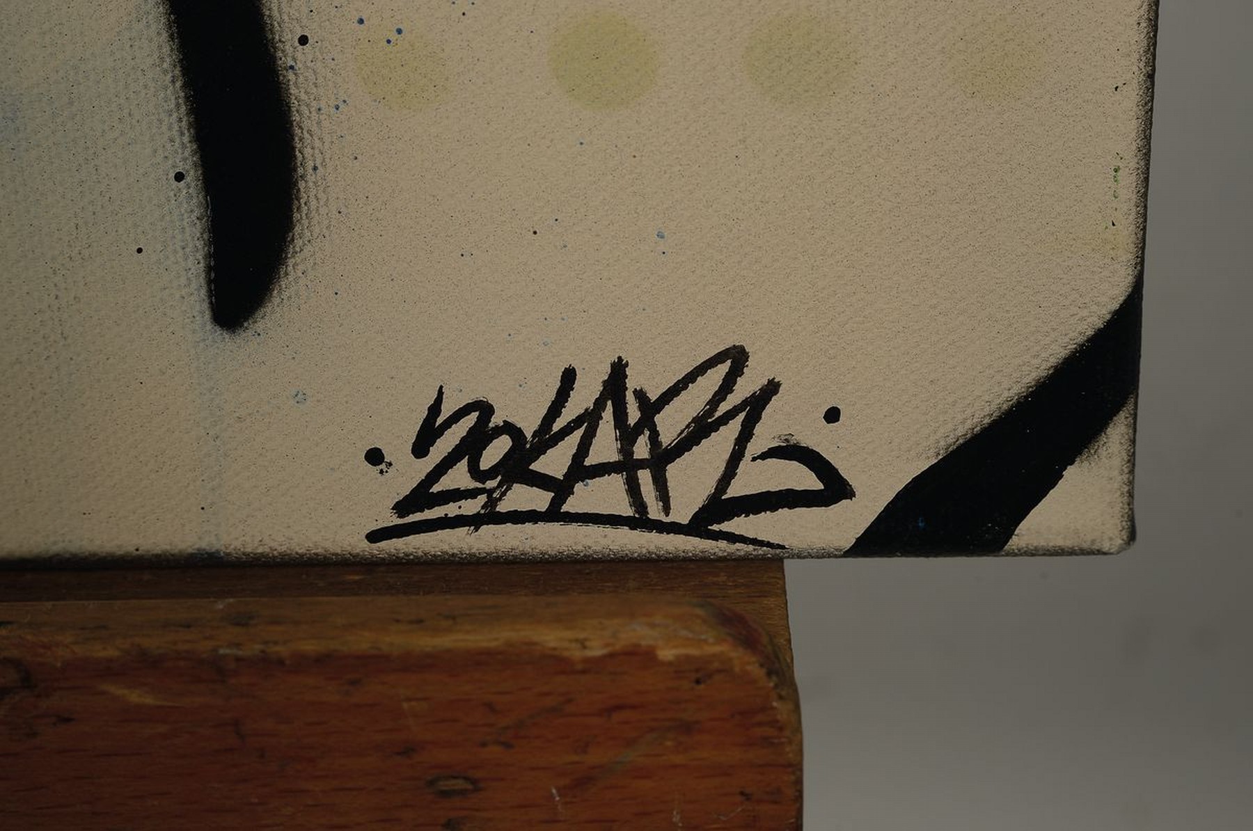 Detail a: Zokar, französischer Street-Art-Künstler, Pop Girl, Hommage a Lichtenstein, Mischtechnik, Sprühfarbe-Stencil auf Lwd, rechts unten sign., ...