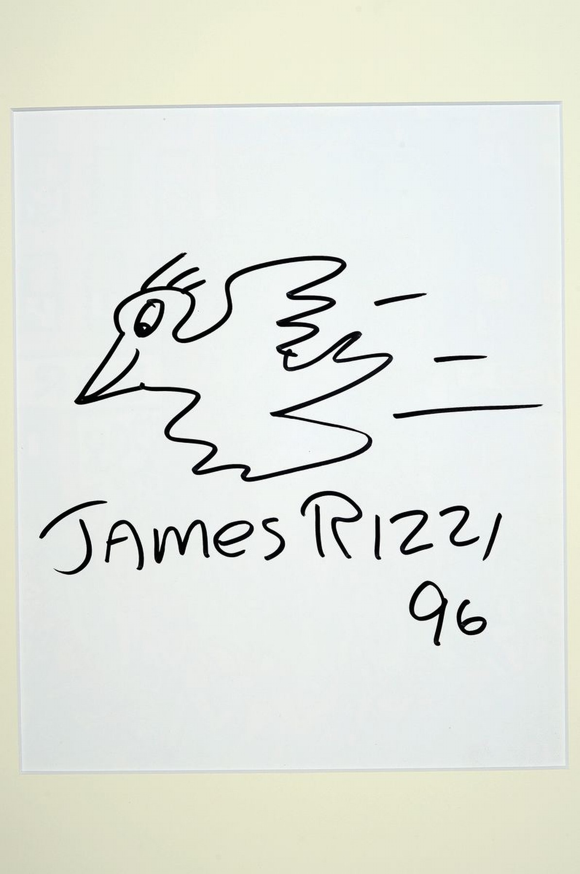 Detail k: James Rizzi, 1950 New York - 2011 ebenda, "Bird", orig. Filzstiftzeichnung, handsigniertu. datiert 96, unter PP, 45x40 cm