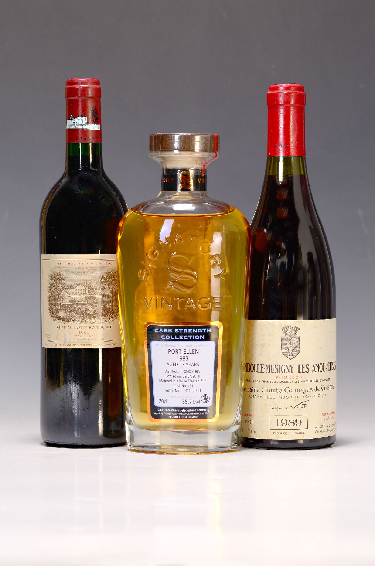 1 Flasche 1990 Chateau Lafite Rothschild, Pauillac, ca. 750ml, 12,5% Vol., High Fill, unverkostet, 96 Parker Punkte, Etikett l. besch.