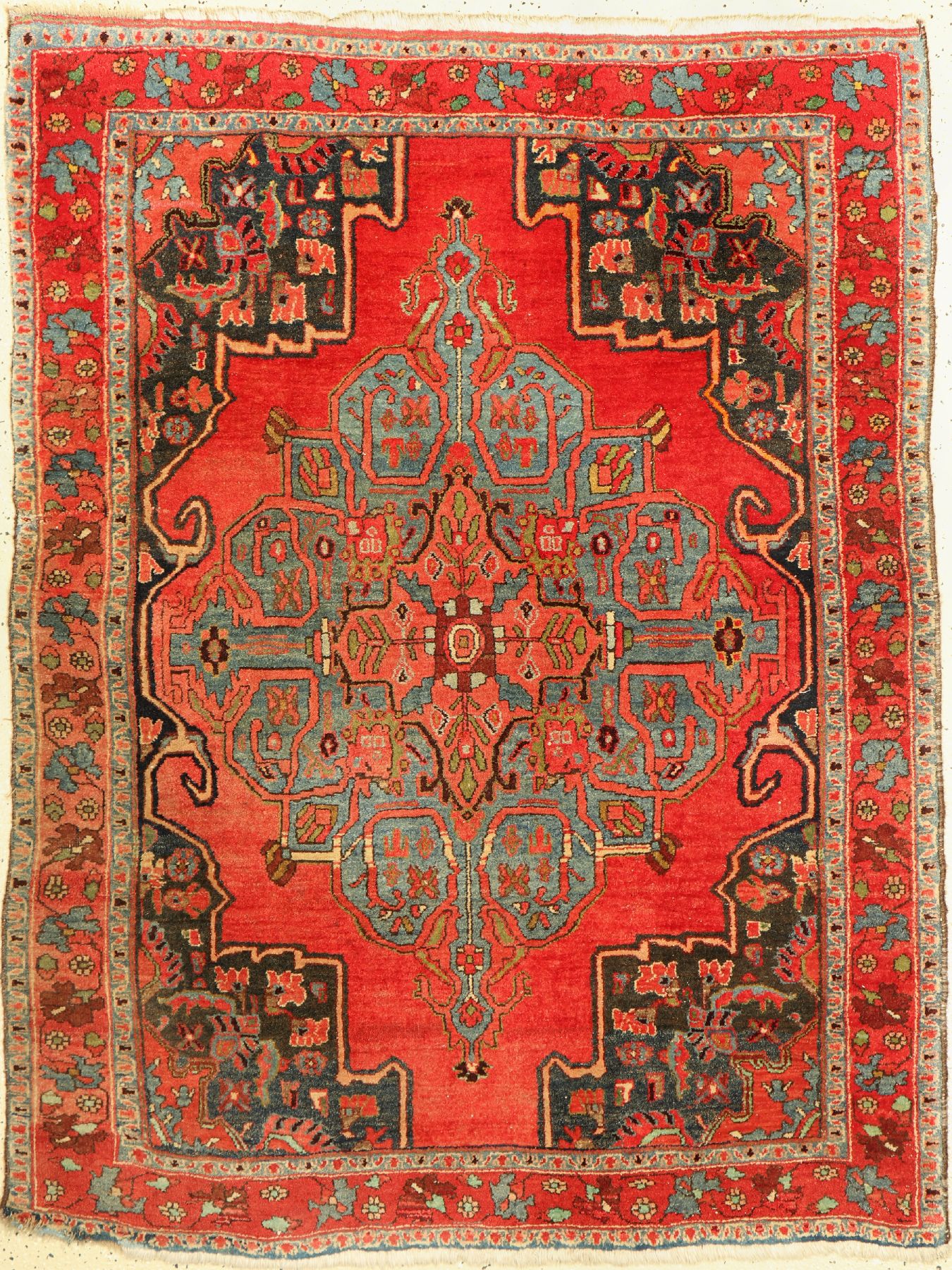 Antiker Bidjar, Persien, um 1910, Wolle aufBaumwolle, ca. 150 x 115 cm, EHZ: 3-4