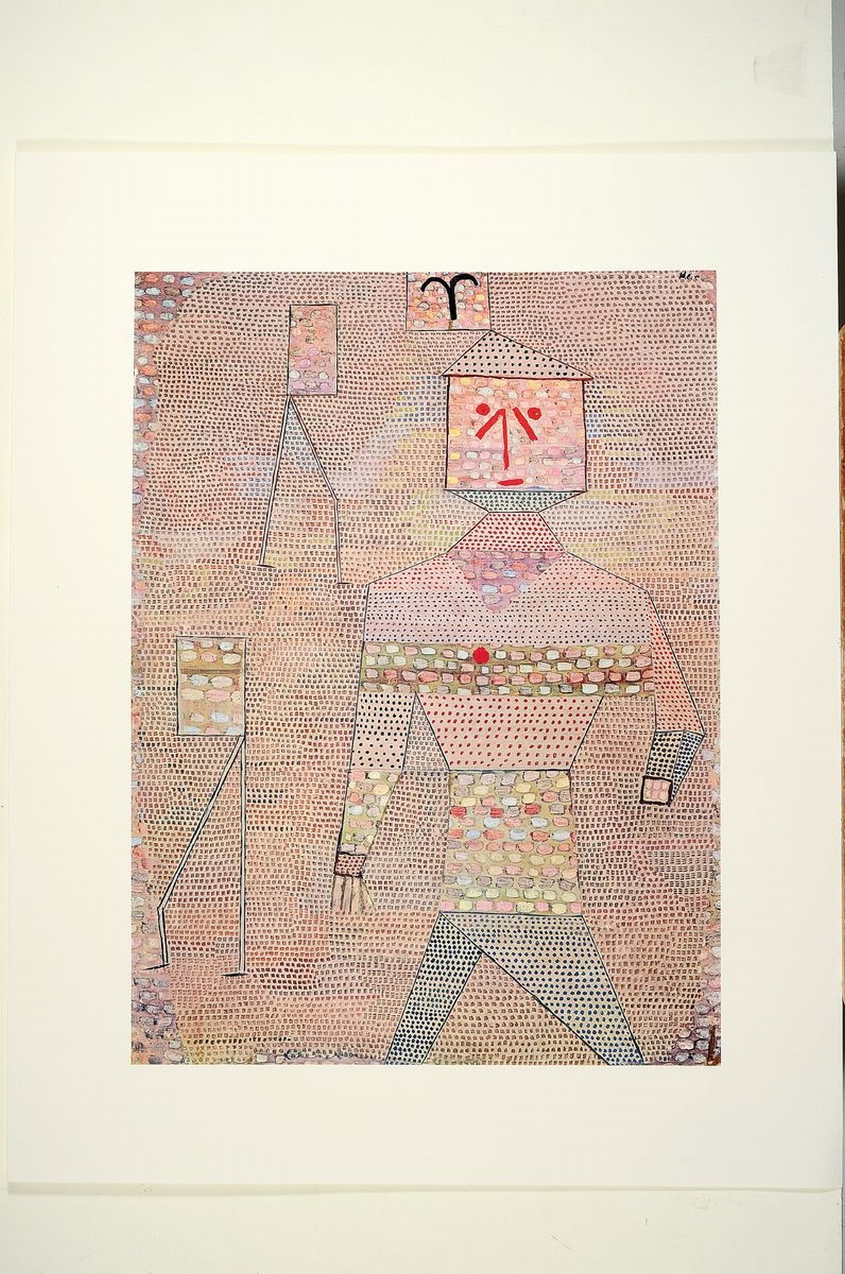 Detail k: Paul Klee, 1879 Münchenbuchsee/Schweiz - 1940 Muralto, Vierfarbdruck auf Bütten, "General en Chef" (1932), Galerie Maeght, Paris 1977, ...
