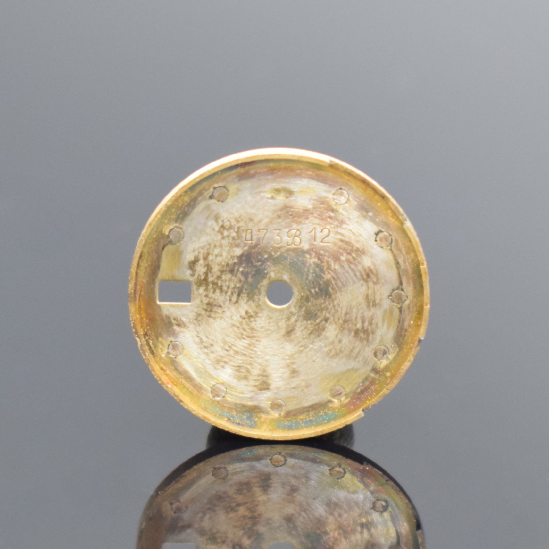 Detail b: ROLEX Datejust Zifferblatt für Damenarmbanduhr, champagnerfarben, altersbed. l. fl., 10 in GG gef. Diamantindexe, D. ca. 20 mm, nutzbar