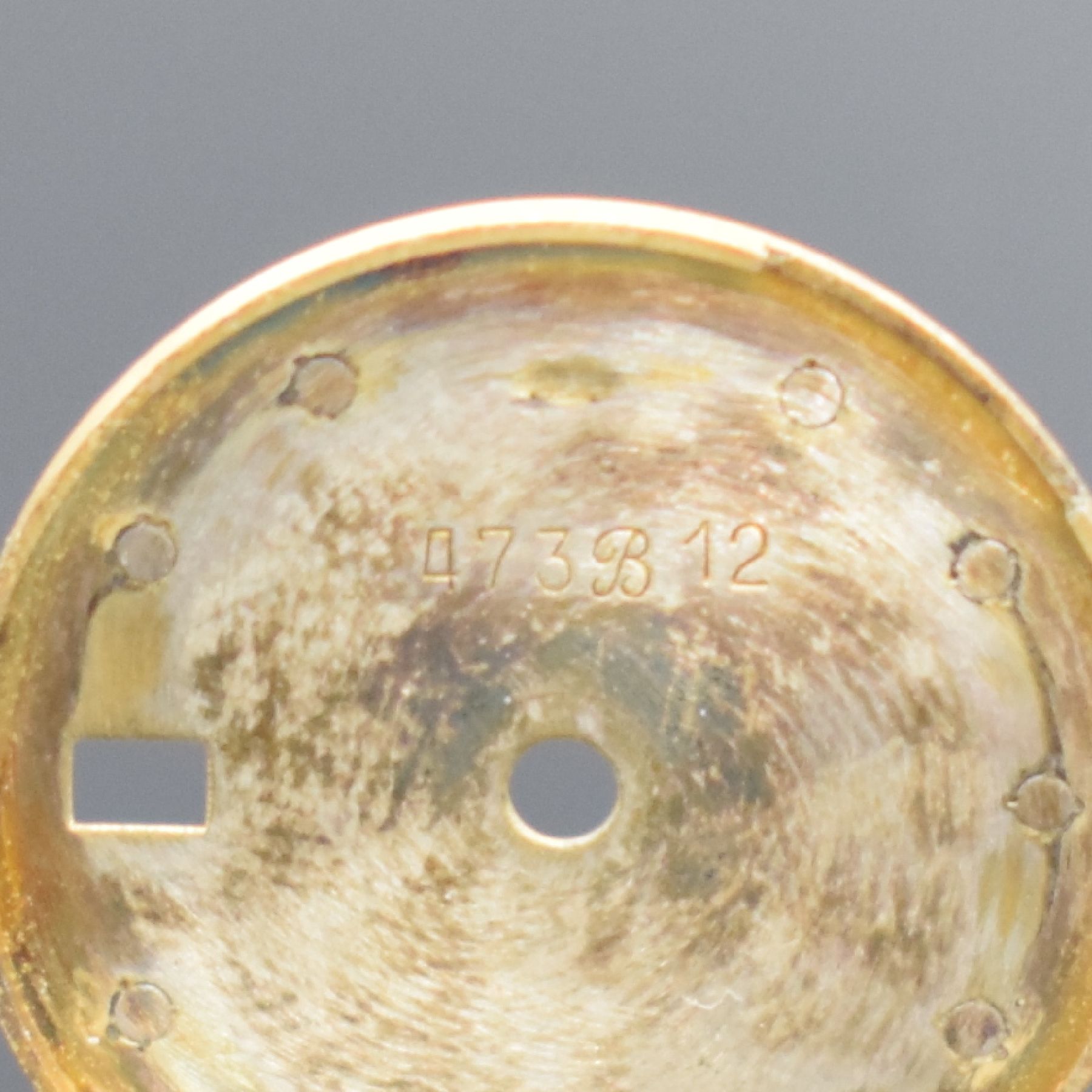 Detail c: ROLEX Datejust Zifferblatt für Damenarmbanduhr, champagnerfarben, altersbed. l. fl., 10 in GG gef. Diamantindexe, D. ca. 20 mm, nutzbar