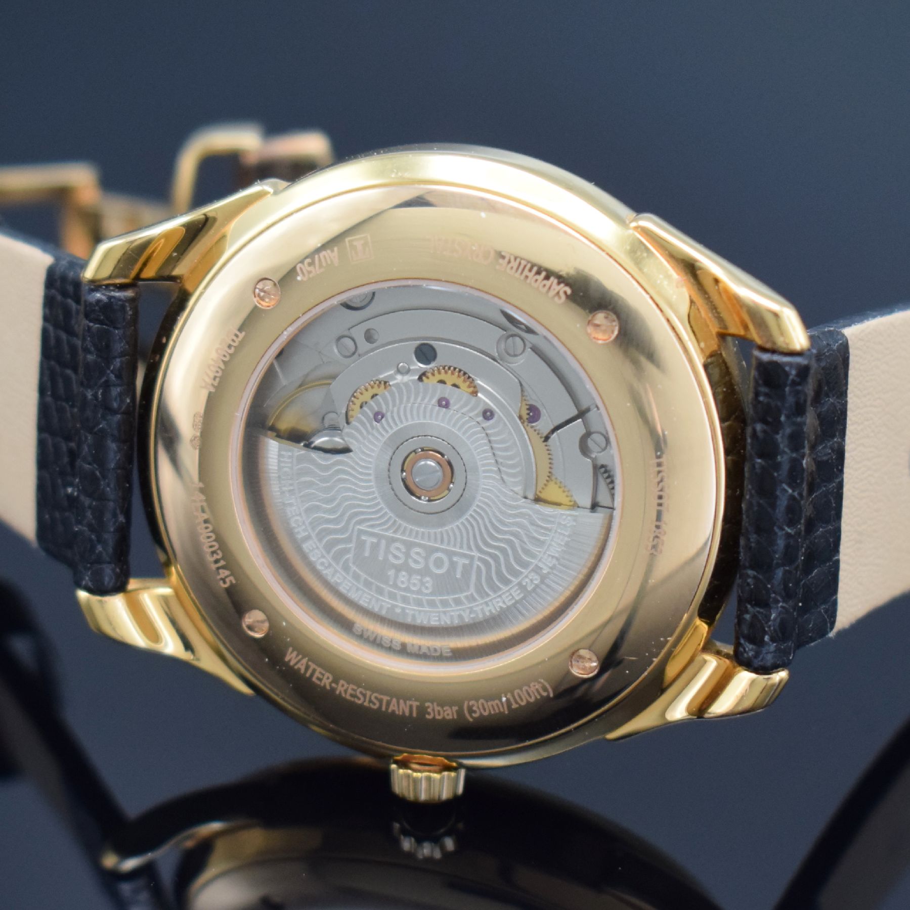 Detail f: TISSOT Herrenarmbanduhr Vintage Powermatic 80 in RG 750/000 Referenz T920407A, Automatik, 2-teil. Geh. beids. vergl., Boden 4-fach verschr., ...
