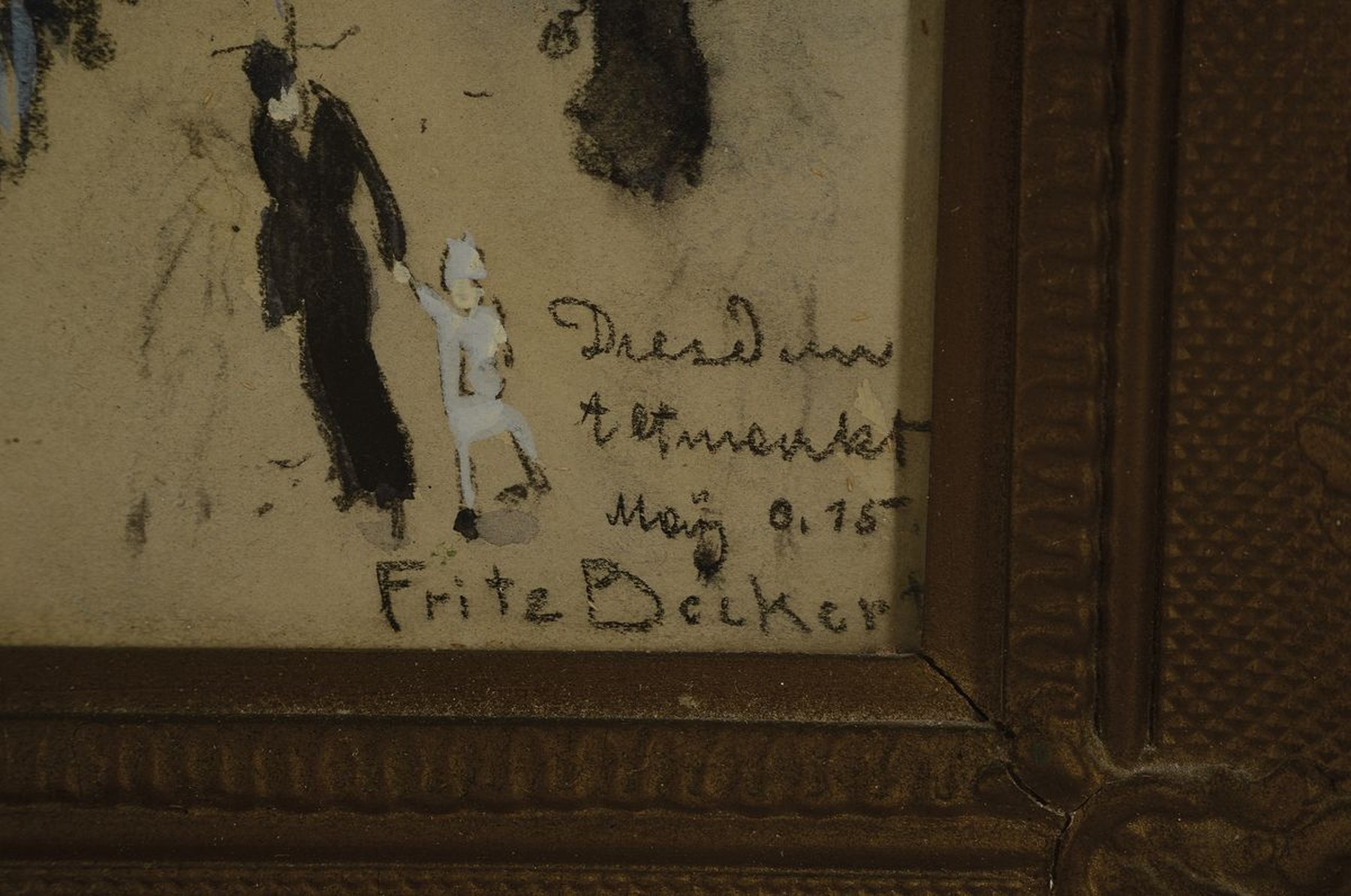 Detail a: Fritz Beckert, 1877 Leipzig-1962 Dresden, Studium an den Akademien Leipzig und Dresden bei Fr. Preller und G. Kuehl, später Prof. für ...