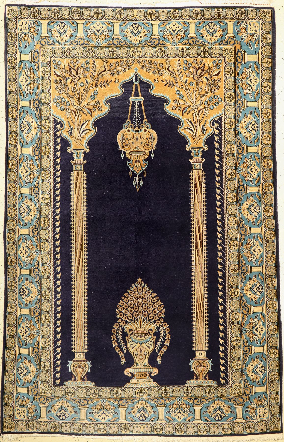 Ghom alt, Persien, ca. 50 Jahre, Korkwolle mit Seide, ca. 214 x 137 cm, EHZ: 2
