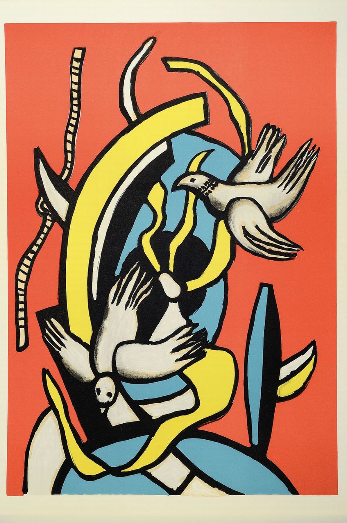 Detail k: Fernand Leger, 1881 Argentan - 1955 Gif-sur -Yvette, Zwei Lithographien auf Bütten, " LeCirque" u. "Les oiseaux", Galerie ...