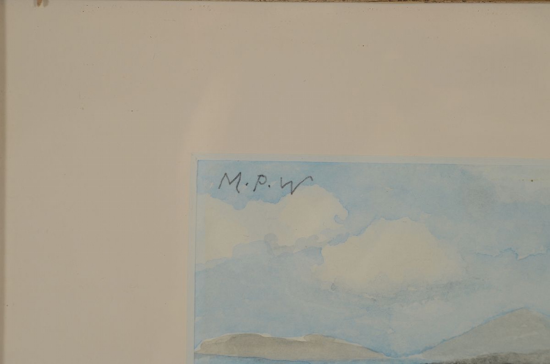 Detail a: Max Peiffer-Watenphul, 1896 Weferlingen-1976 Rom, Südliche Küstenlandschaft, Aquarell auf Papier, links oben monogr. M.P.W, ca. 10x14cm, PP, u.Gl., ...