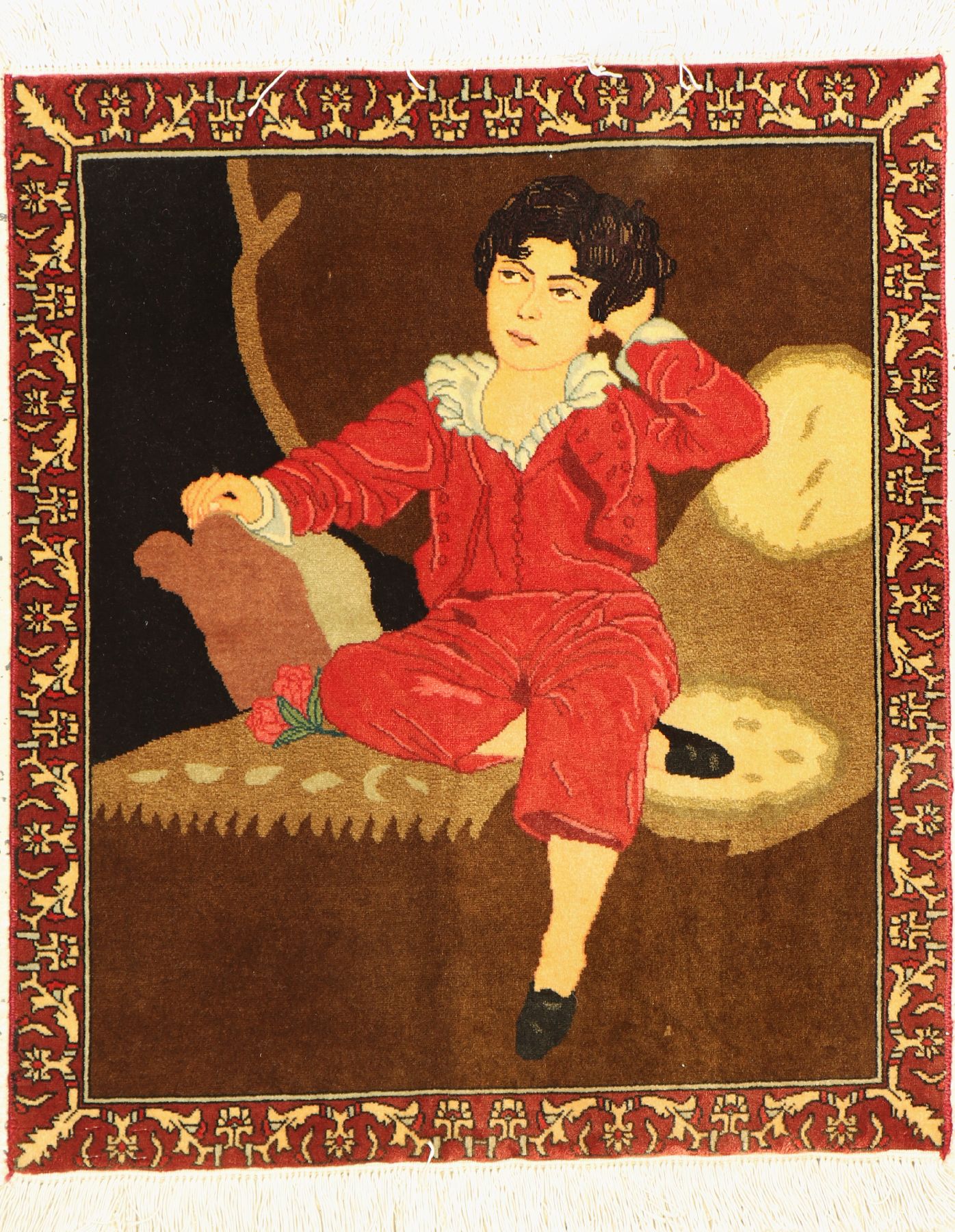 Täbriz fein, Persien, ca. 40 Jahre, Korkwolle, ca. 74 x 64 cm, EHZ: 2