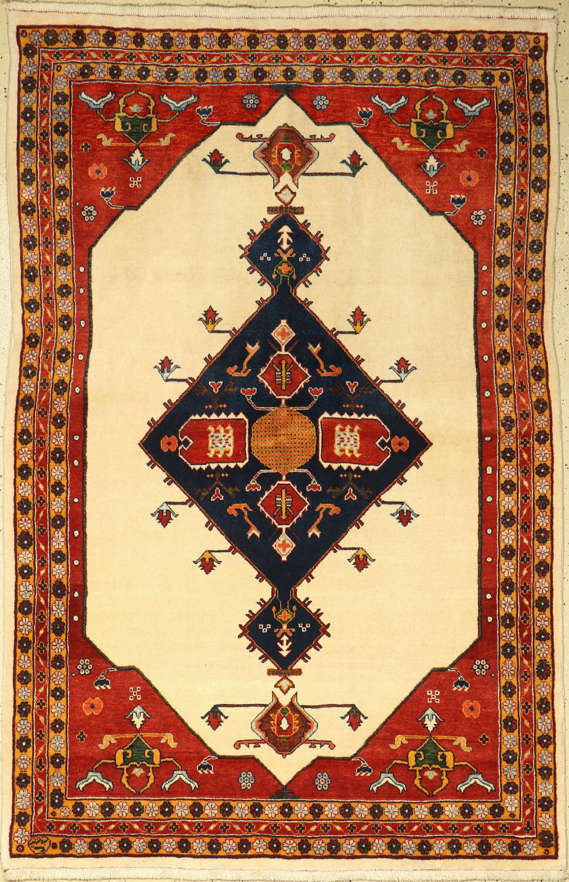 Kaschkuli fein, Persien, ca. 40 Jahre, Wolle auf Wolle, ca. 200 x 133 cm, EHZ: 2