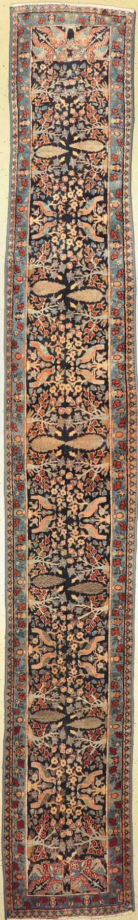 Bidjar fein, Persien, um 1920, Wolle auf Baumwolle, ca. 455 x 65 cm, EHZ: 3(2 Bordüren zusammengesetzt)