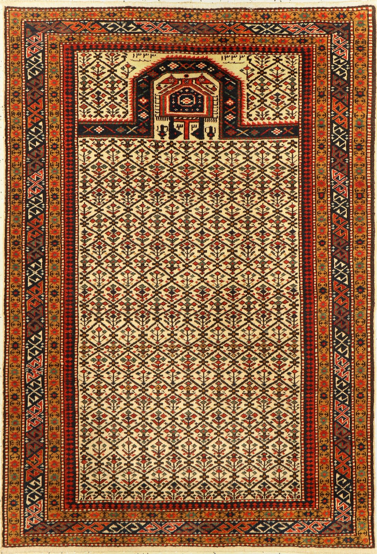Schirwan(Reproduktion), Türkei, ca. 20 Jahre, Wolle auf Wolle, ca. 140 x 97 cm, EHZ: 2