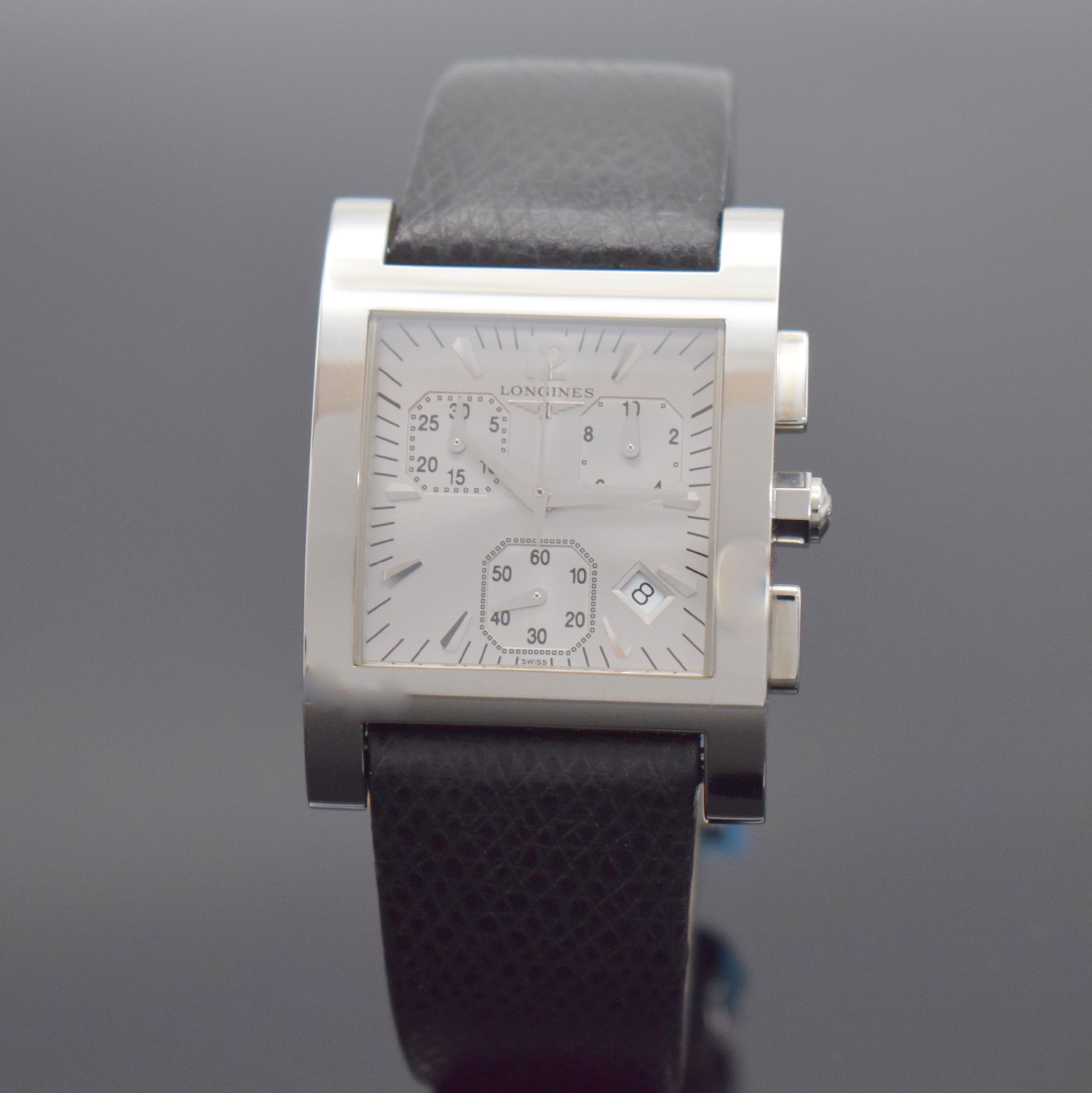 LONGINES FIFA 100 Years Armbandchronograph, Schweiz 2004, quarz, Ref. L5.668.4, Edelstahlgeh., verschr. Boden sign. "54th Ordinary Congress - ...