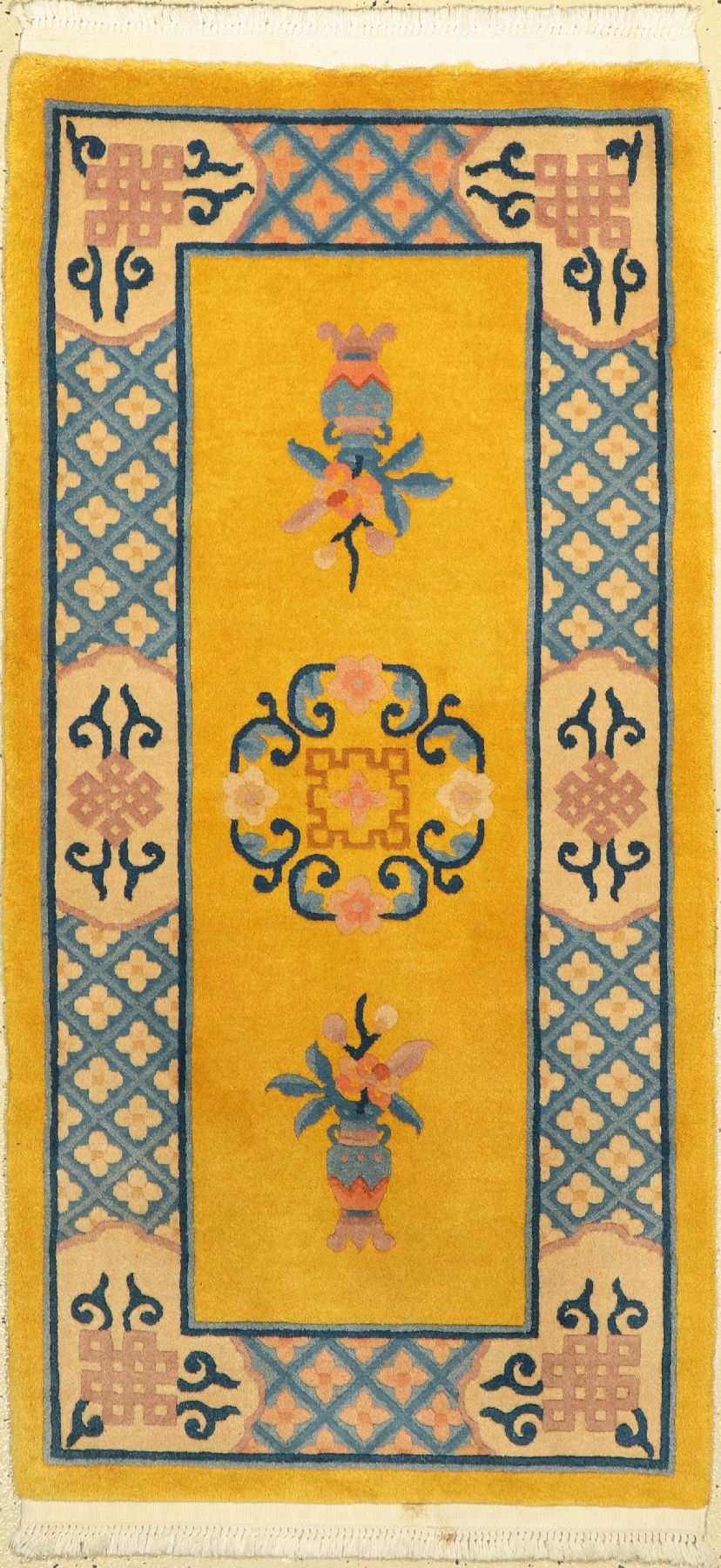 Peking alt, China, ca. 60 Jahre, Wolle auf Baumwolle, ca. 140 x 70 cm, EHZ: 2