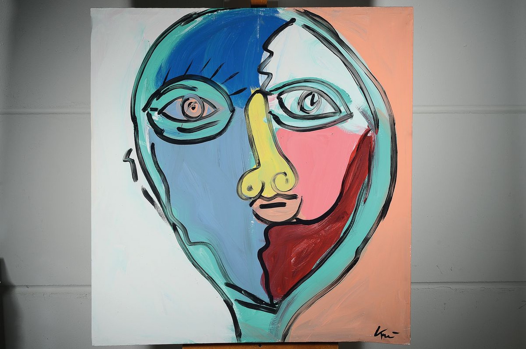Detail k: Peter Robert Keil,geb. 1942, Ohne Titel, Acryl/Lwd, rechts unten signiert, ca. 105x100cm