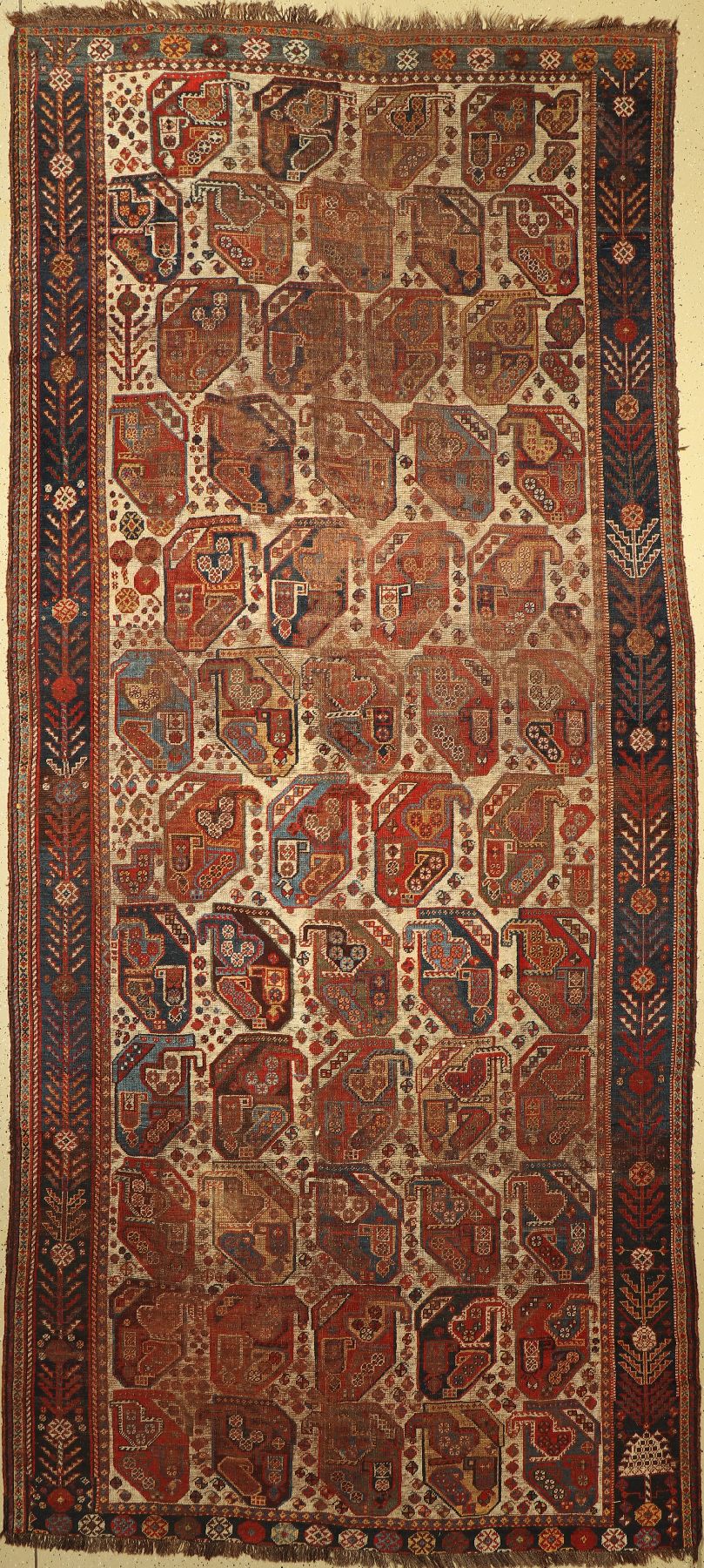 Antiker Khamseh, Persien, 19. Jhd, Wolle auf Wolle, ca. 450 x 200 cm, EHZ:5