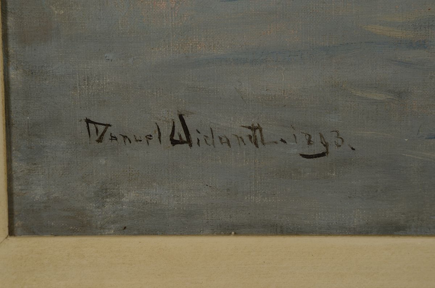 Detail a: Manuel Wielandt, 1863 Löwenstein-1922 München , Studium an den Akademien Stuttgart und Karlsruhe, Mitglied der Wanderer München und der Münchener ...