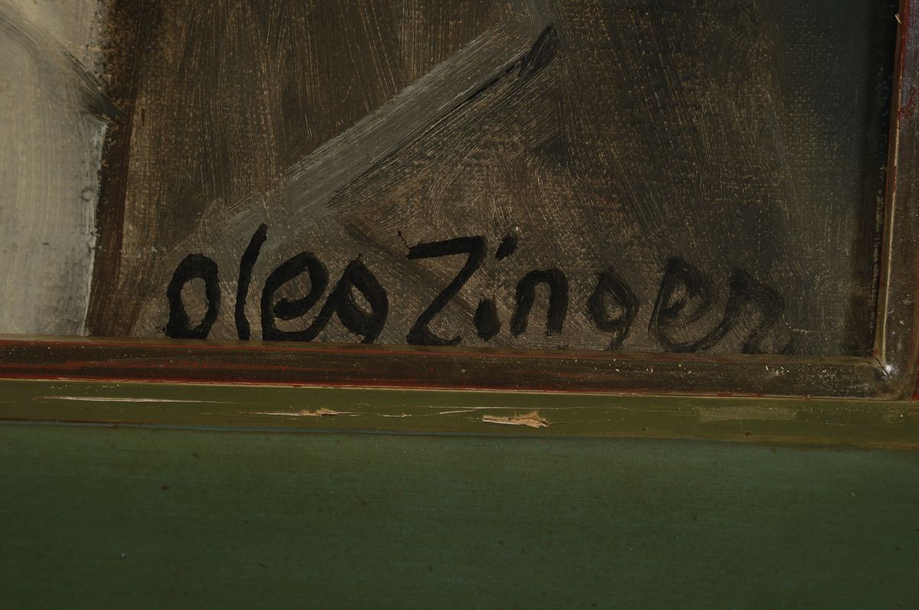 Detail a: Oleg Zenger oder Zinger, 1910 Moskau-1998 Nimes, Porträt des Franz Kafka, Öl/Lwd, rechts unten signiert, ca. 46x38cm, R. ca. 60x52cm
