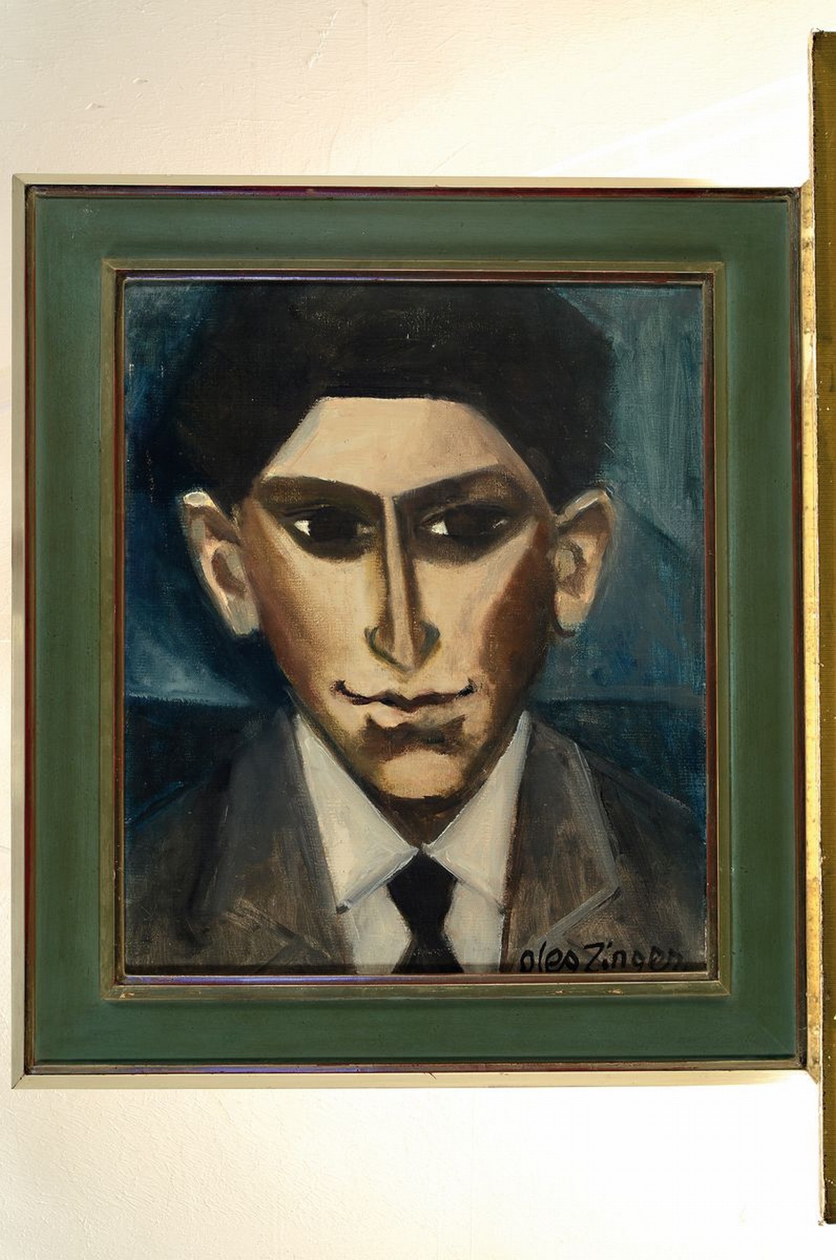 Detail k: Oleg Zenger oder Zinger, 1910 Moskau-1998 Nimes, Porträt des Franz Kafka, Öl/Lwd, rechts unten signiert, ca. 46x38cm, R. ca. 60x52cm