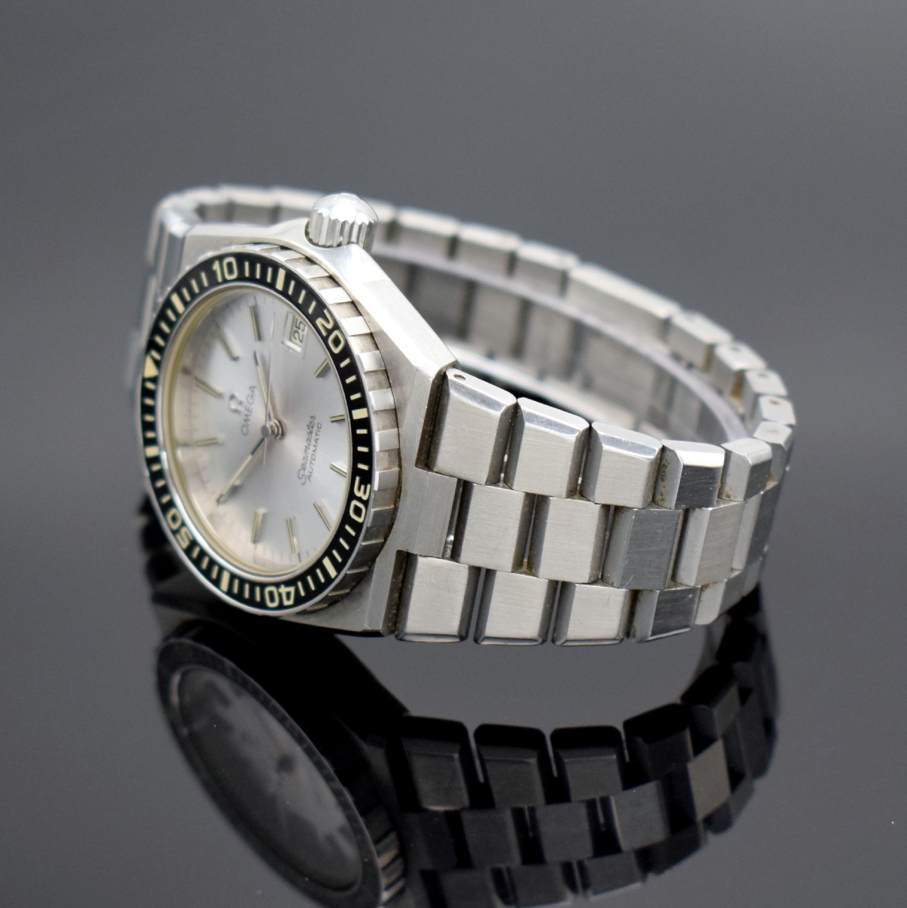 Detail c: OMEGA Seamaster sehr seltene sogenannte Baby Ploprof Herrenarmbanduhr mit silbernem Zifferblatt Referenz 166.0251 / 366.0858, Schweiz um 1979, ...