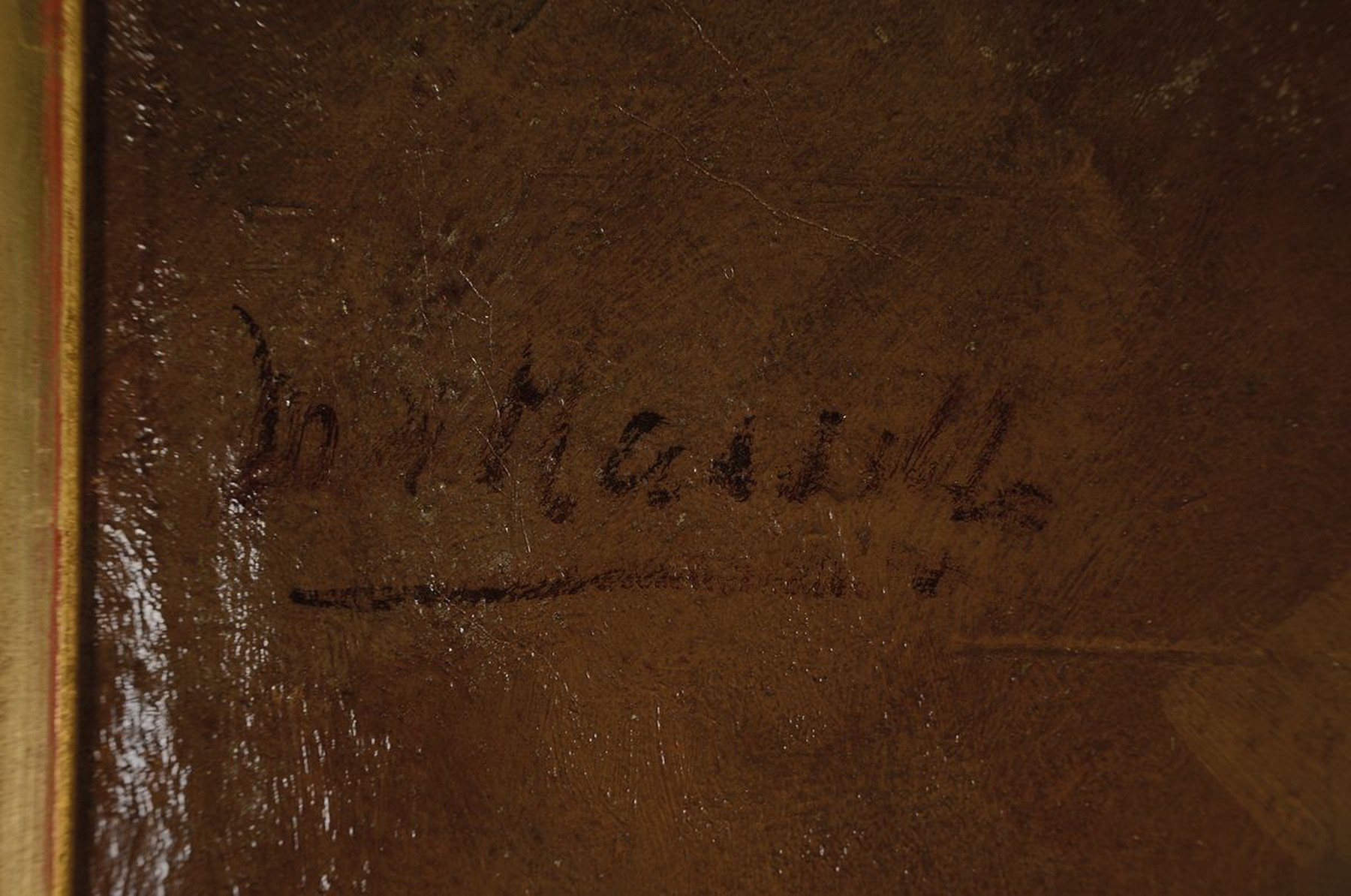 Detail a: Ungedeuteter Künstler um 1900/Anfang 20.Jh., Umkreis Wilhelm Leibl, Kniestück einer distinguierten Dame im fortgeschrittenen Alter, Zeitung lesend ...