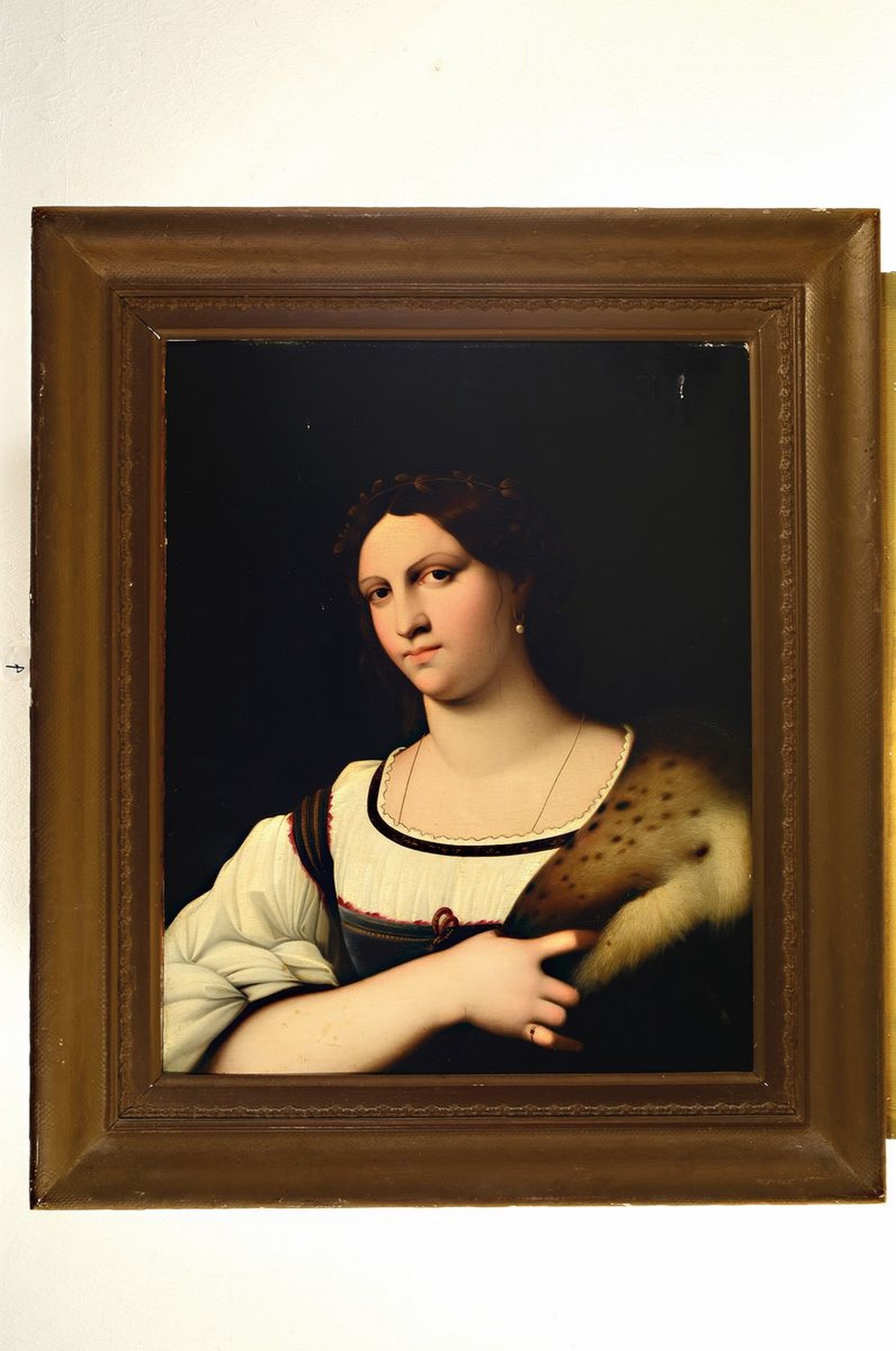 Detail k: Unbekannter Kopist des fortgeschrittenen, 19.Jh.: "La Fornarina" des Sebastiano del Piombo (um 1485-1547), nach dem Original des ...