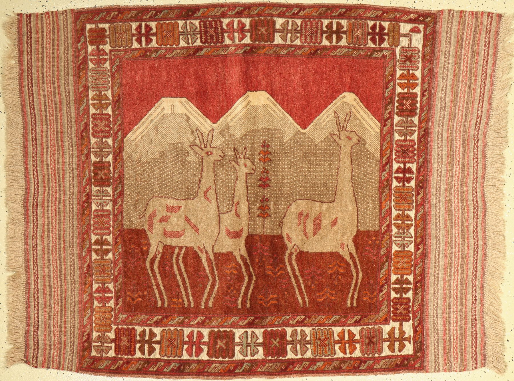 Ghochan relief, Persien, ca. 50 Jahre, Wolle auf Wolle, ca. 165 x 133 cm, EHZ: 2