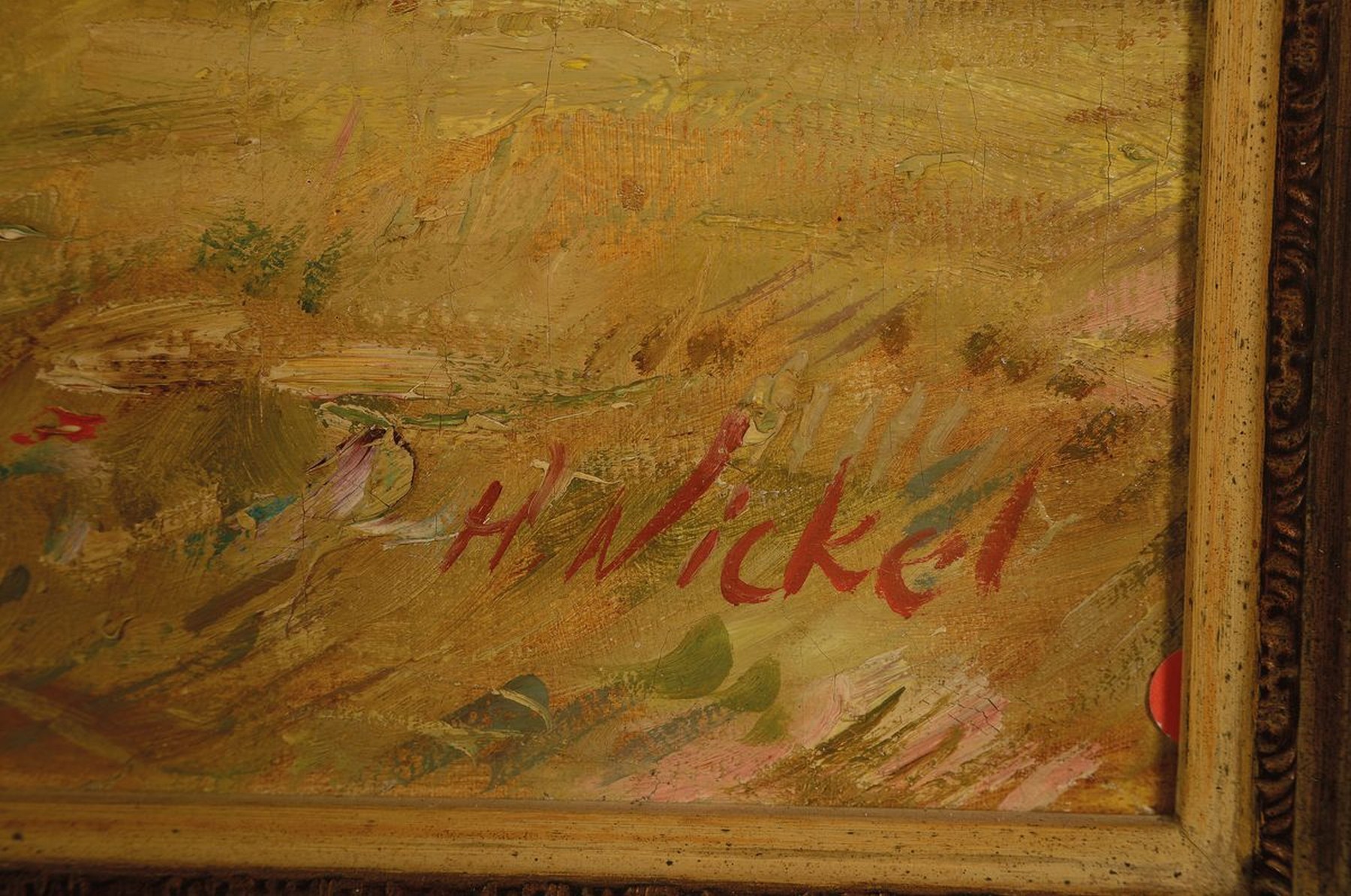 Detail a: Hans Nickel, 1916 Mährisch Lotschnau - 1986 Altdorf, Ausbildung an der Kunstschule Brünn Studium der Kirchenmalerei, hier: "Pflüger in der ...