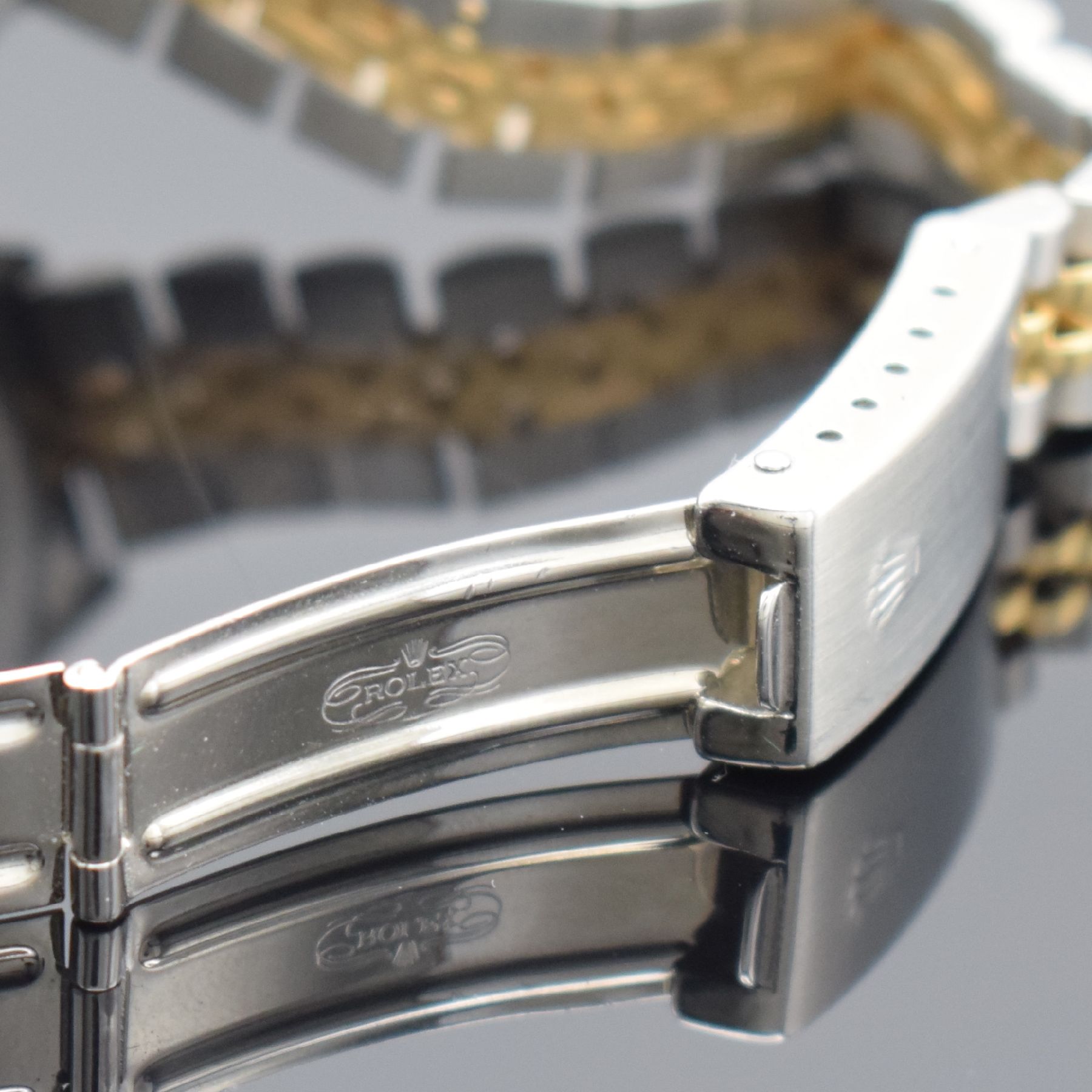 Detail d: ROLEX Oyster Perpetual Datejust Damenarmbanduhr Referenz 69173 in Stahl/Gold, Schweiz verk. lt. beil. Pap. 07/1985, Automatik, Chronometer der ...