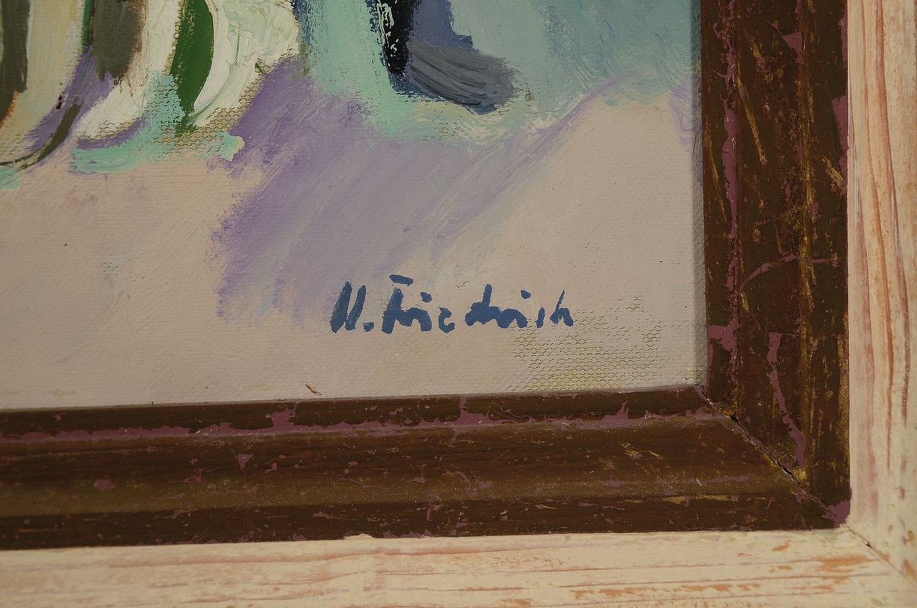 Detail a: Heinz Friedrich, 1924-2018 Schwetzingen, Kinderkarneval, Öl/Malkarton, rechts unten signiert, ca. 30x38cm, R. ca. 41x49cm