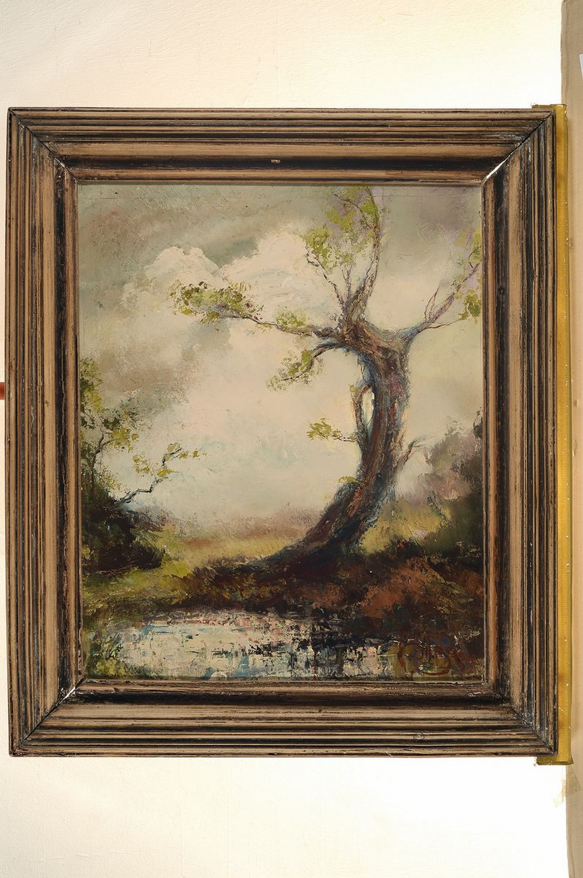 Detail k: Karl Philipp Spitzer, 1887-1954 Speyer, knorriger Baum, Öl/Malkarton, rechts unten signiert, ca. 59x48cm, R. ca. 75x63cm