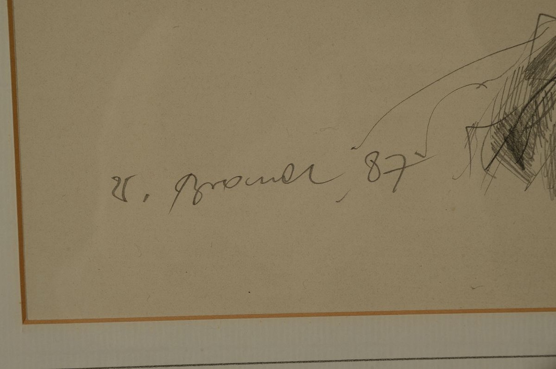 Detail a: Werner Brand, 1933 Löbau-2021 Hochstadt, Sonnenblumen, Aquarell über Bleistift, links unten signiert und dat. 87, ca. 58x44cm, PP, u.Gl., R. ca. ...