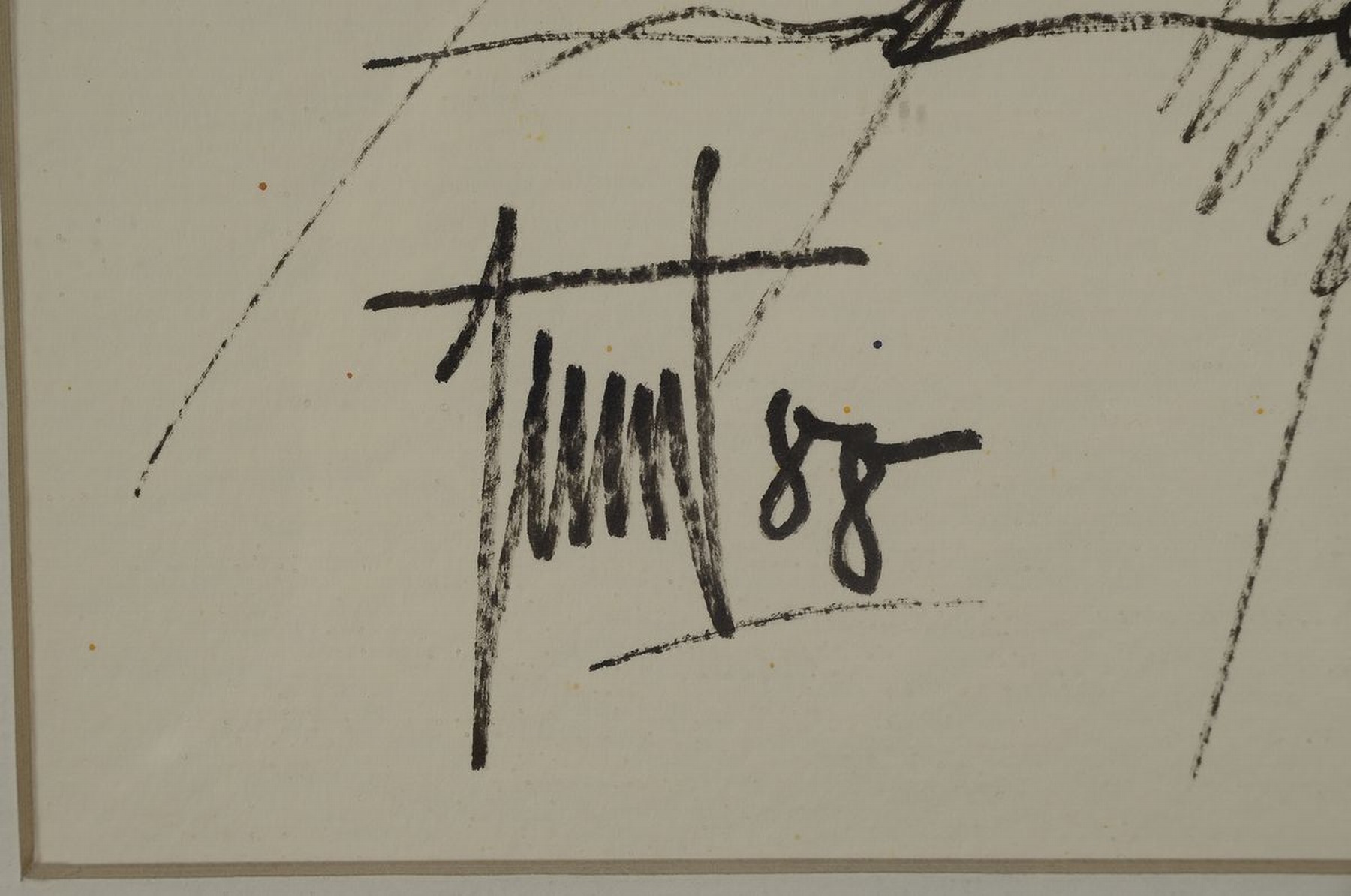 Detail a: Georg Günther Zeuner, 1923 Dresden-2011 Speyer, Erster Urlaubsmorgen, Filzstift und Aquarell auf Papier, links unten sign. und dat. 88, rückseitig ...