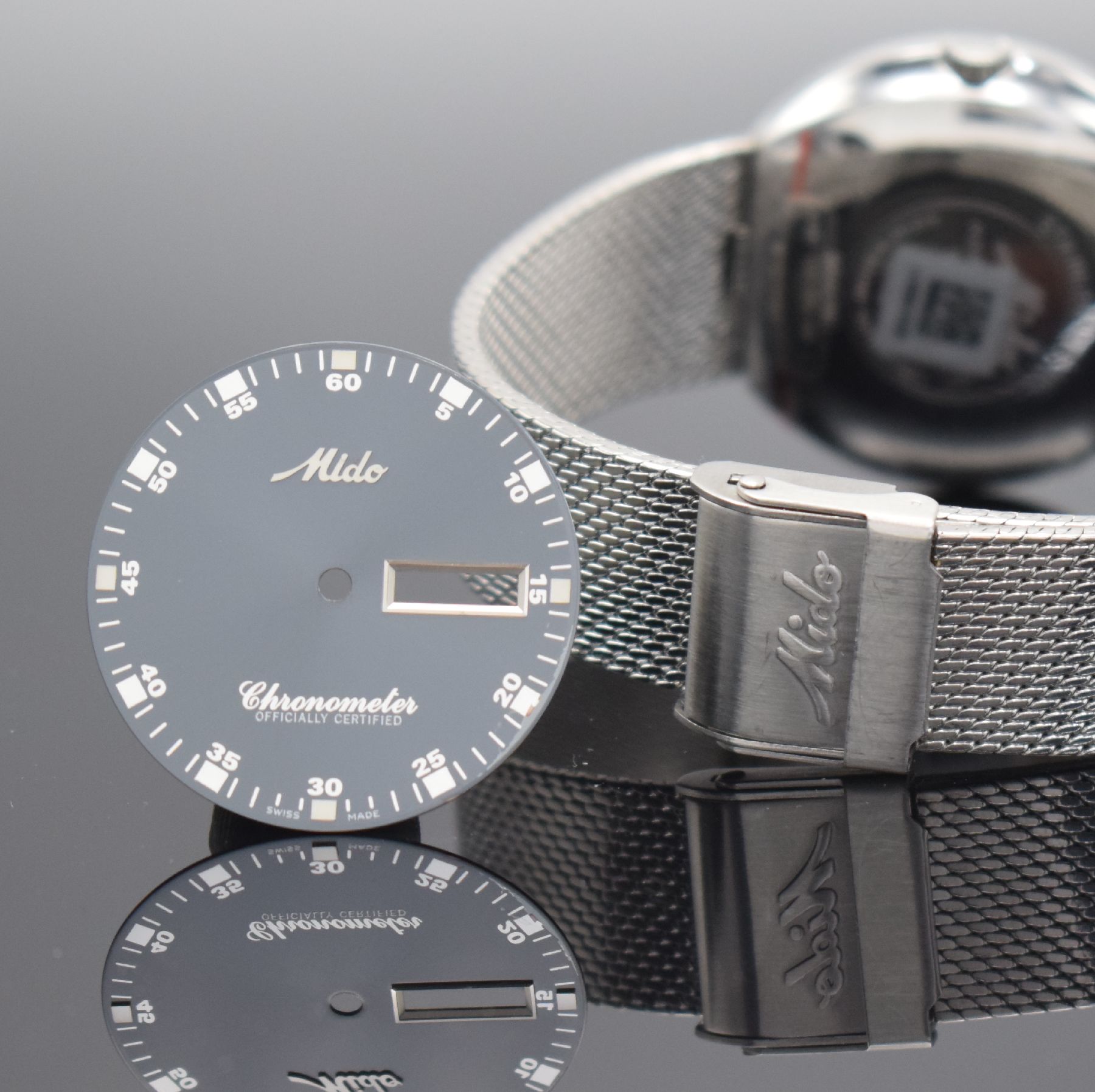 Detail b: MIDO Chronometer limitierte Herrenarmbanduhr in Stahl, Schweiz um 1999, Automatik, auf 150 Stück limitiertes Sondermodell, Monocoque-Geh., orig. ...