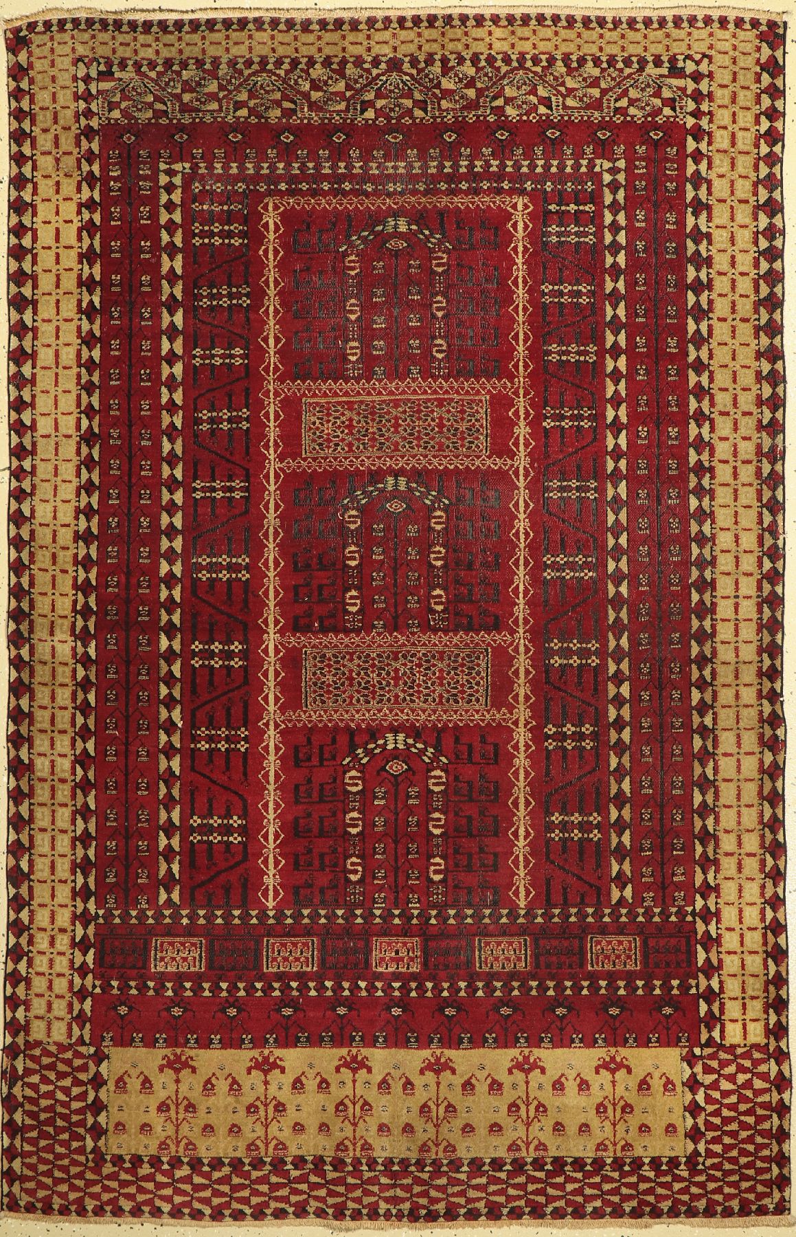 Engsi alt, Afghanistan, ca. 60 Jahre, Wolle auf Wolle, ca. 210 x 137 cm, EHZ: 5-6