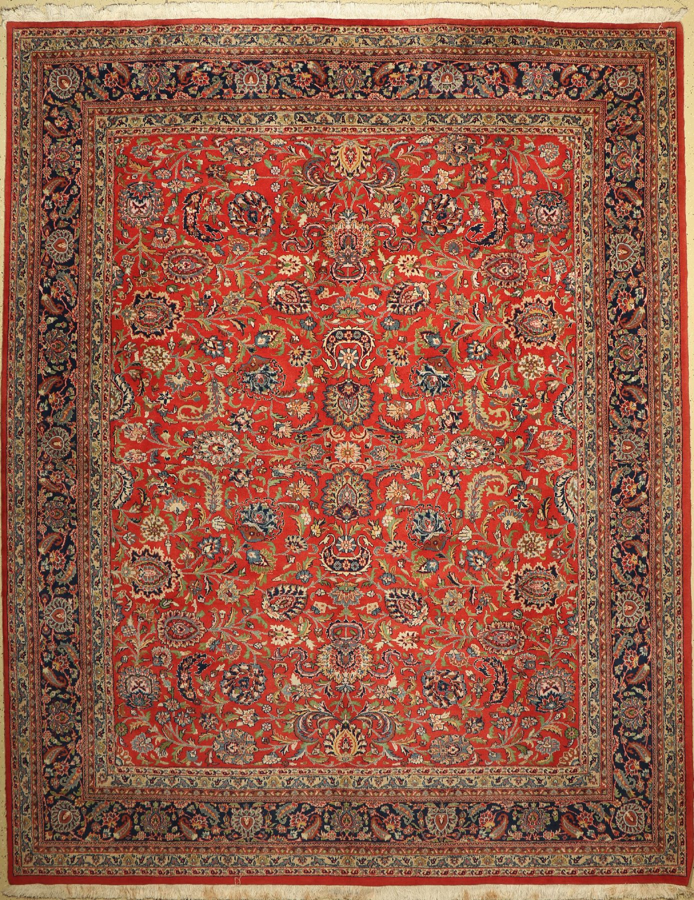 Sarogh fein, Indien, ca. 50 Jahre, Korkwolle, ca. 355 x 282 cm, EHZ: 2