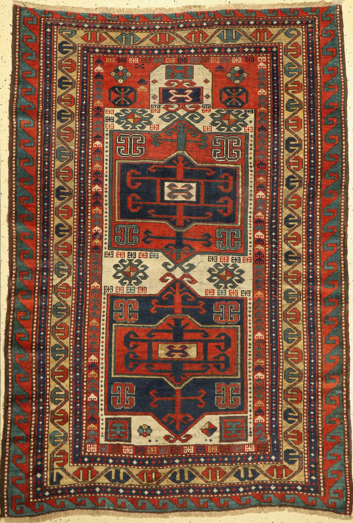 Karachoph Kazak antik, Kaukasus, 19. Jhd, Wolle auf Wolle, ca. 205 x 145 cm, EHZ: 4