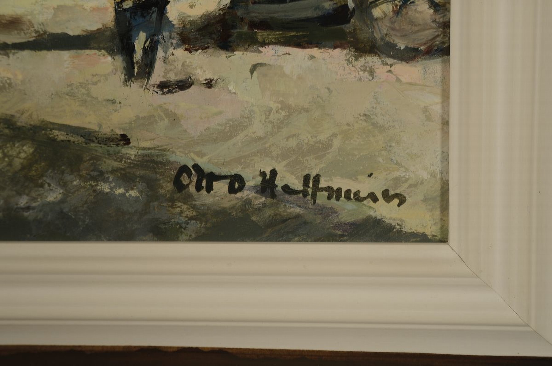 Detail a: Otto Hellmeier, 1908-1996 Weilheim, München Viktualienmarkt, rückseitig so betitelt und dat. 1989, Öl/Hartfaser, rechts unten signiert, ca. ...