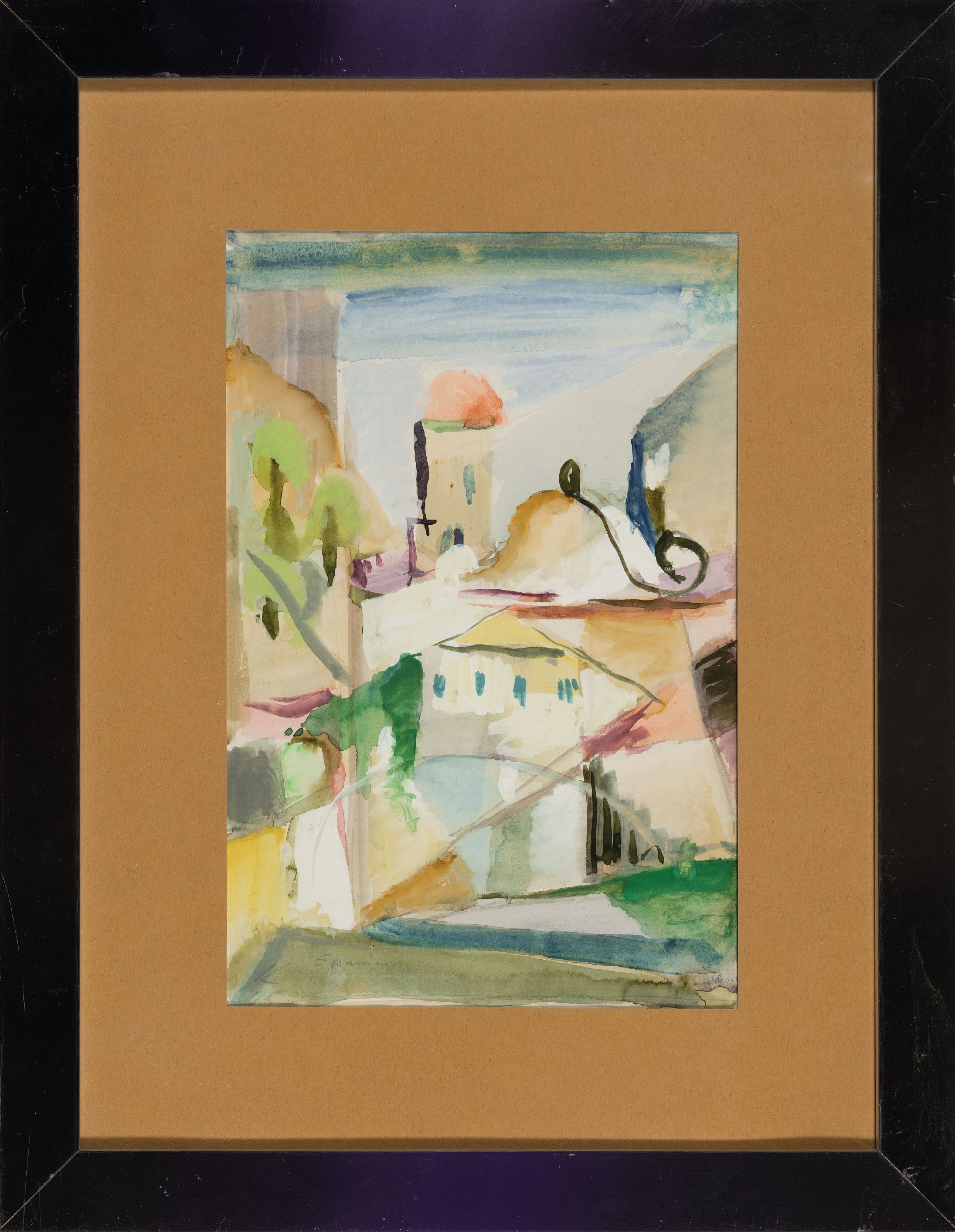 Detail k: Kurt König, 1915 Ludwigshafen-1999 Badenweiler, Spanien, Aquarell auf Papier, links unten monogr. und betitelt, ca. 29x19cm, PP, u.Gl., R. ca. ...