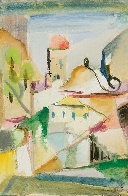 Image 26423598 - Kurt König, 1915 Ludwigshafen-1999 Badenweiler, Spanien, Aquarell auf Papier, links ...