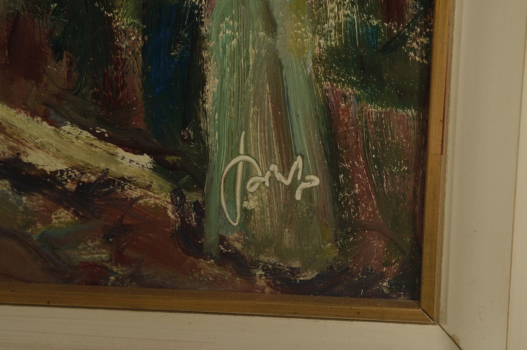 Detail a: Karl Graf, 1902-1986 Speyer, Gleisweiler, Öl/Hartfaser, rechts unten signiert, rückseitig betitelt und dat. 1965, ca. 80x100 cm, R. ca. 86x106cm