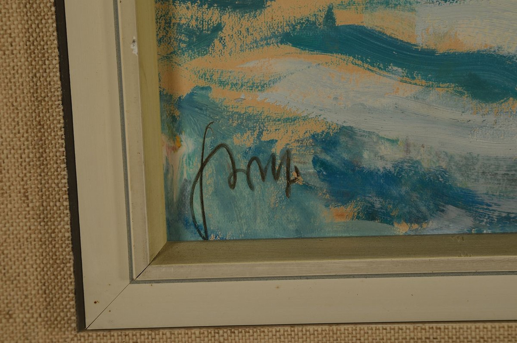 Detail a: Karl Graf, 1902-1986 Speyer, Ansicht aus Venedig, Öl/Hartfaser, links unten signiert, ca. 85x68cm, R. ca. 101x84cm