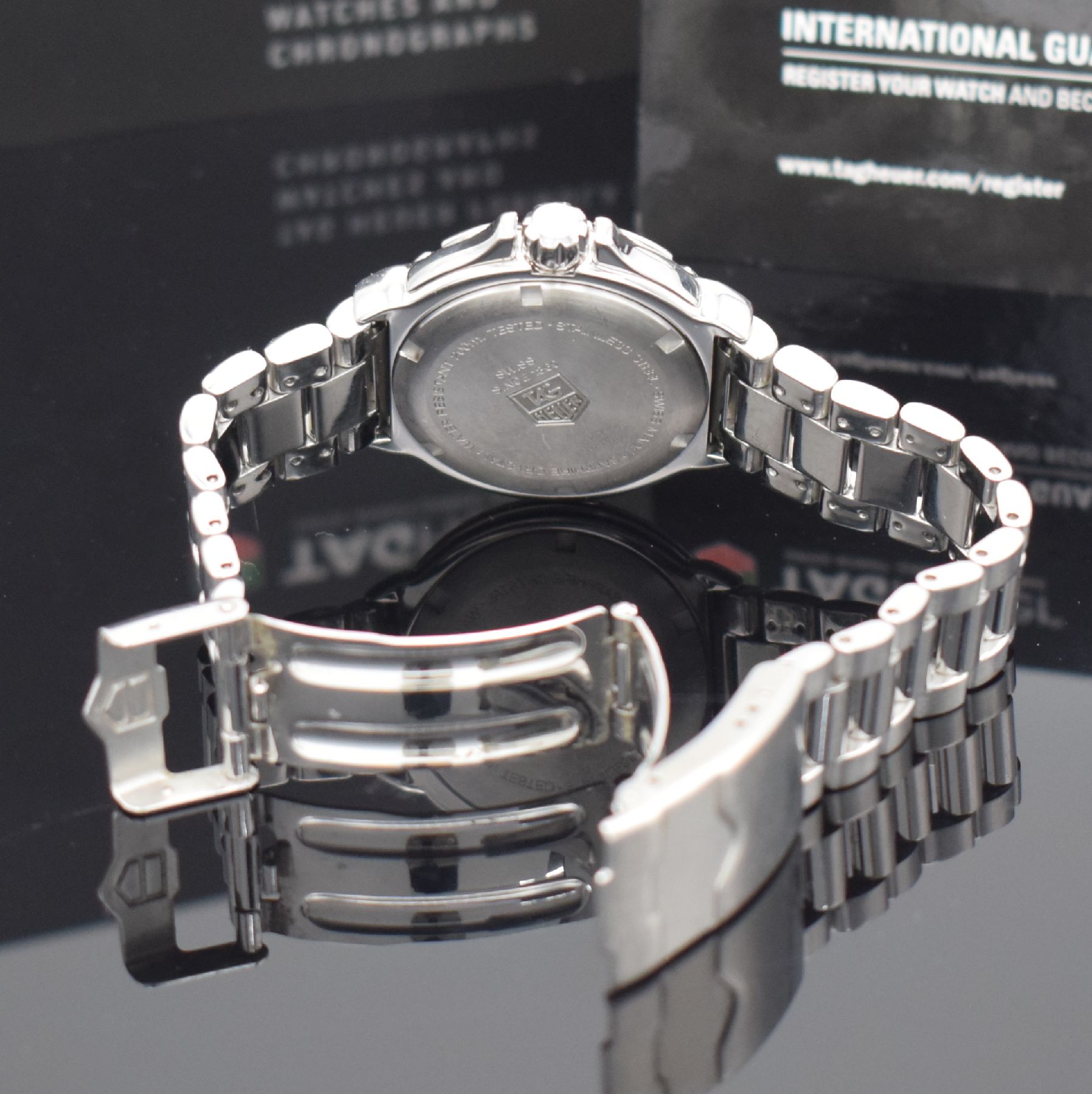 Detail g: TAG HEUER Formula 1 Damenarmbanduhr mit Brillantlünette Referenz WAC1214-0, quarz, Edelstahlgeh. inkl. Gliederband m. Faltschl. & ...