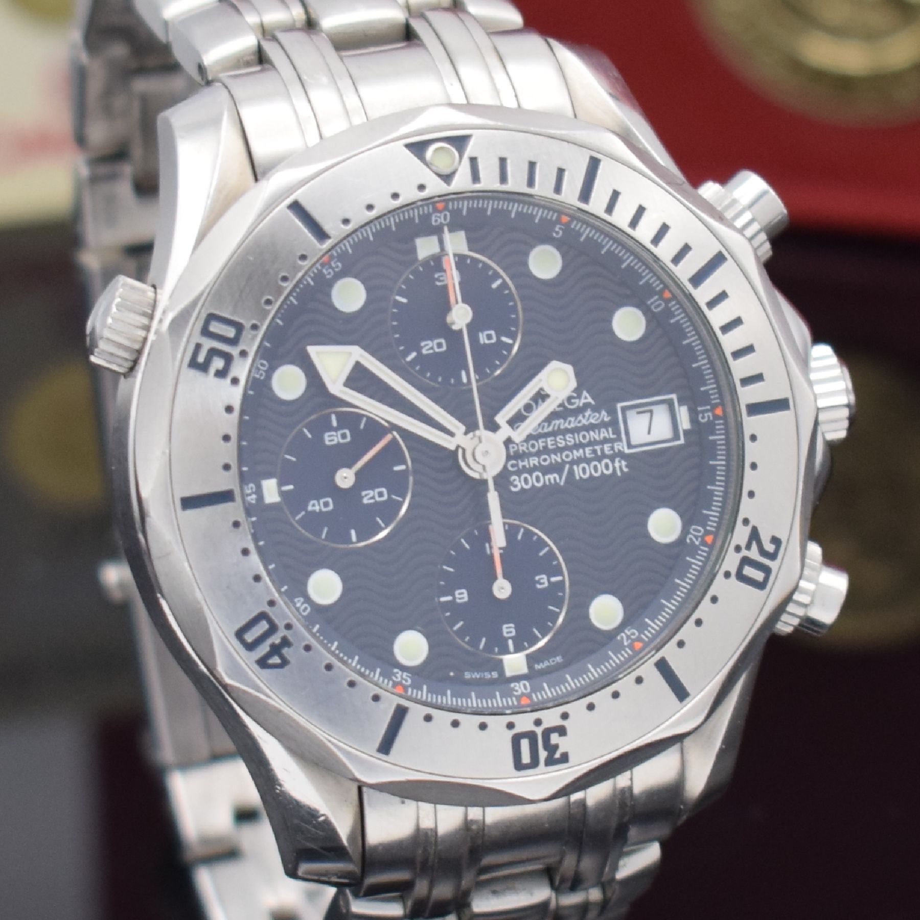 Detail c: OMEGA Armbandchronograph Seamaster Professional Referenz 378.0504, Automatik, Schweiz um 1998, Chronometer in Edelstahl inkl. Gliederband m. ...