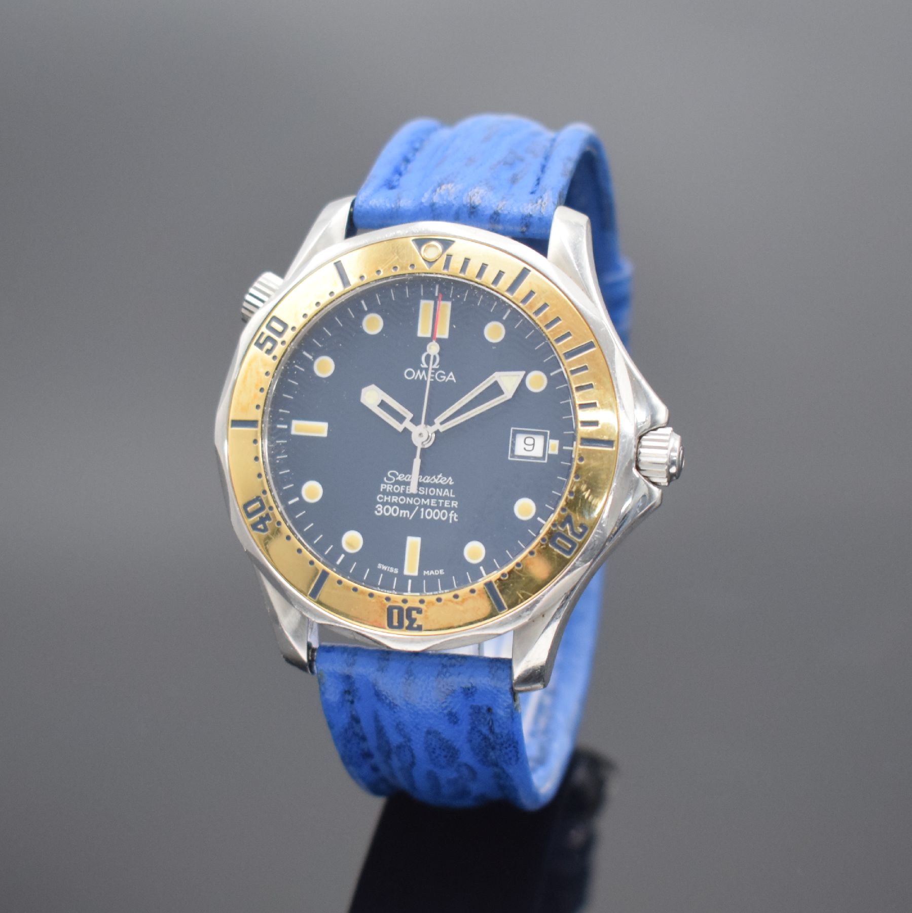 OMEGA Seamaster Professional Chronometer 300m/1000ft Herrenarmbanduhr, Schweiz um 1986, Automatik, Ref. 168 1503 / 368 1503, verschr. Edelstahlgeh., ...