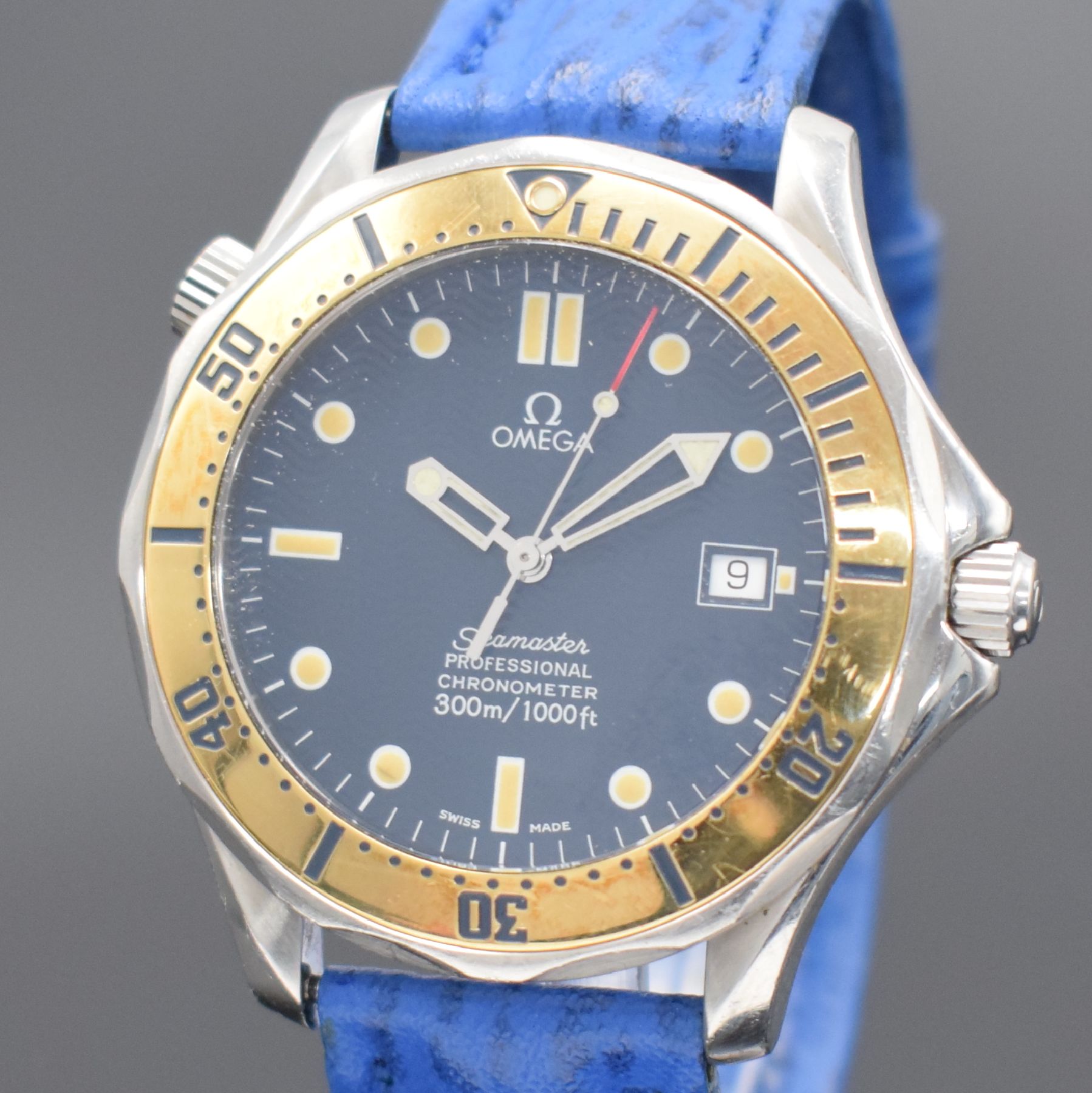 Detail a: OMEGA Seamaster Professional Chronometer 300m/1000ft Herrenarmbanduhr, Schweiz um 1986, Automatik, Ref. 168 1503 / 368 1503, verschr. Edelstahlgeh., ...
