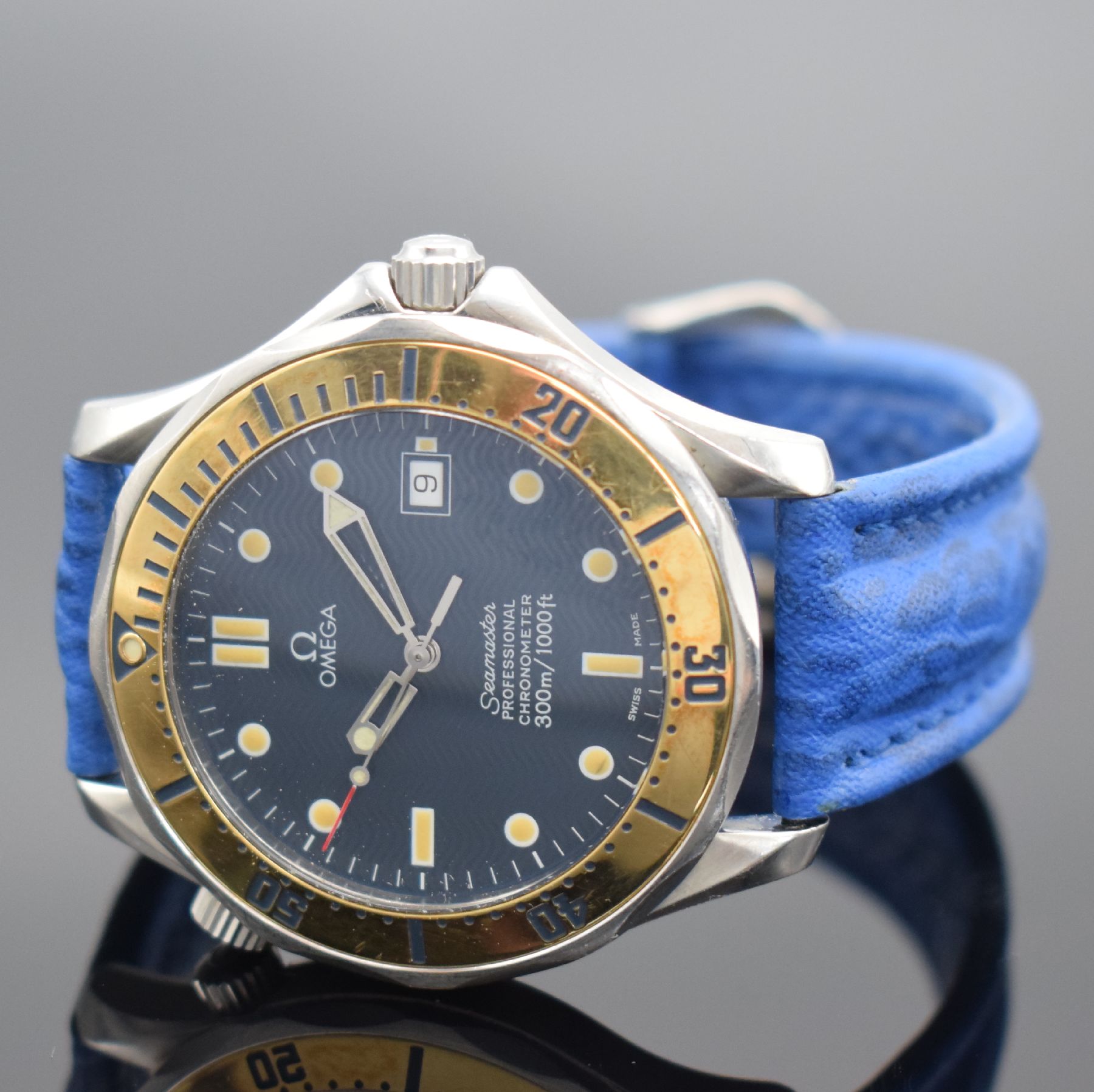 Detail b: OMEGA Seamaster Professional Chronometer 300m/1000ft Herrenarmbanduhr, Schweiz um 1986, Automatik, Ref. 168 1503 / 368 1503, verschr. Edelstahlgeh., ...