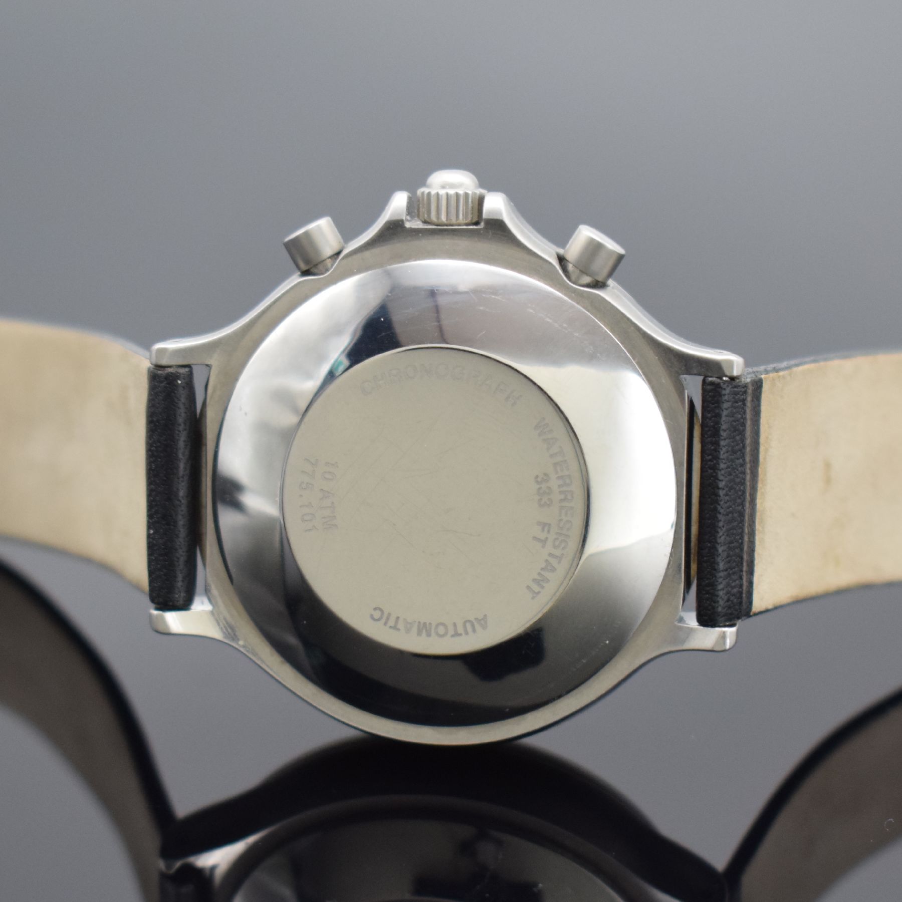 Detail c: ROYAL NAVY Military Herrenchronograph, Schweiz um 1995, Automatik, Edelstahlgeh., Boden aufgedr., schwarzes Zifferbl. m. Leuchtind., Leuchtzeiger, ...