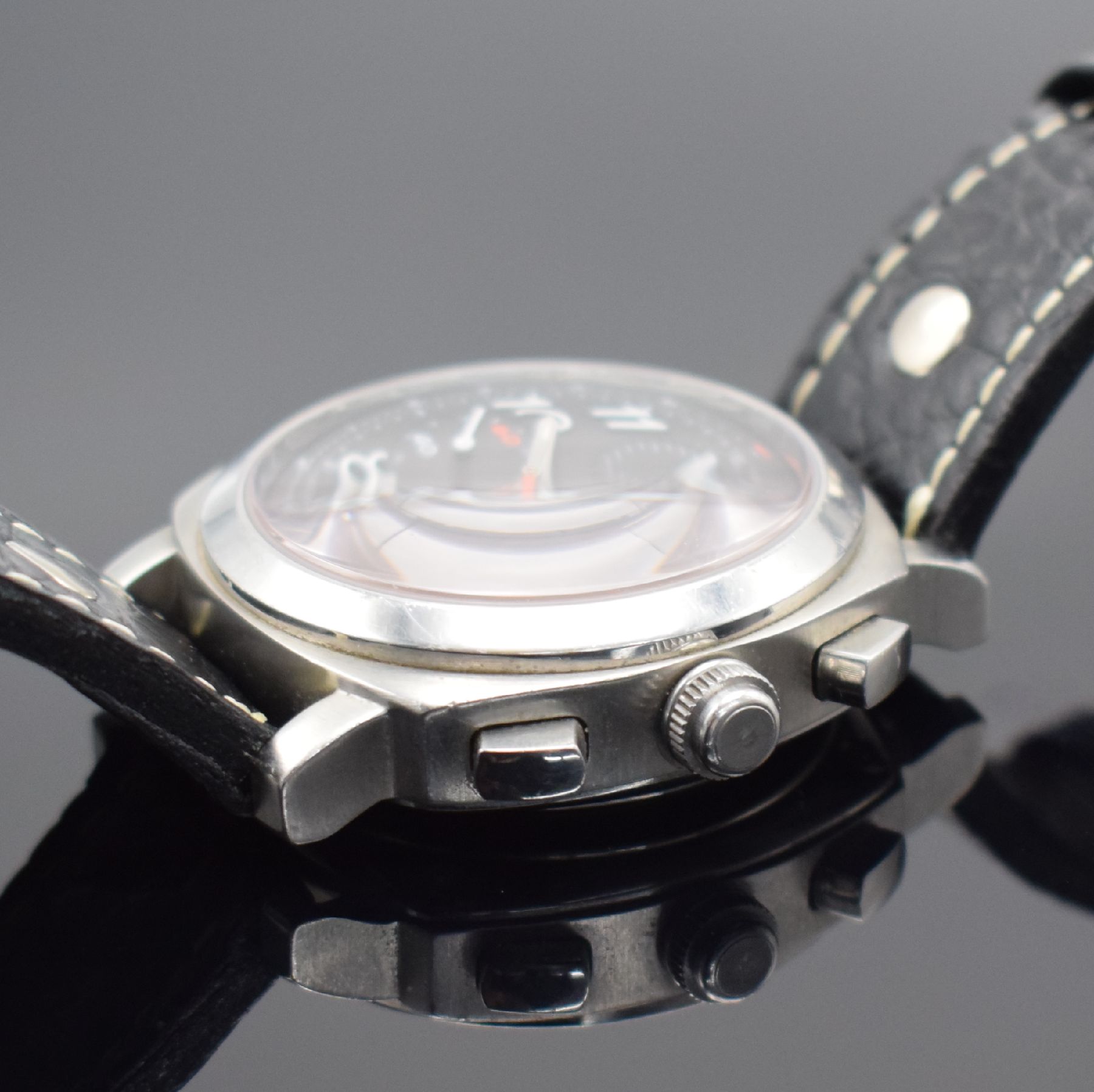 Detail c: JEAN MARCEL Targa 911 limitierter Herrenchronograph mit Chronometer in Stahl, Schweiz um 2005, Automatik, auf 911 Stück limitiertes Sondermodell, ...