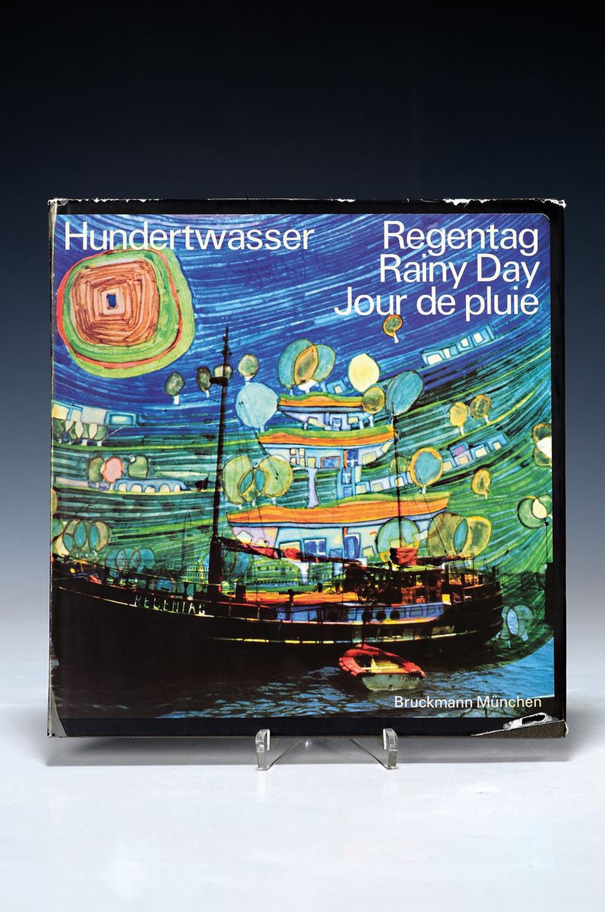 Friedensreich Hundertwasser: Regentag.Rainy Day.Jour de pluie, Bruckmann München 1972, Ed. 78/250, von Bruckmann u. Hundertwasser signiert u. dat., ...
